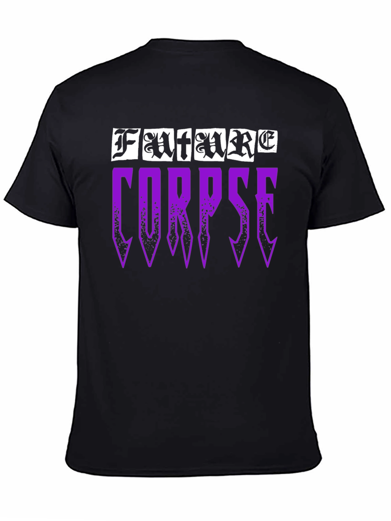 Future Corpse Graphic Print Black T-Shirt