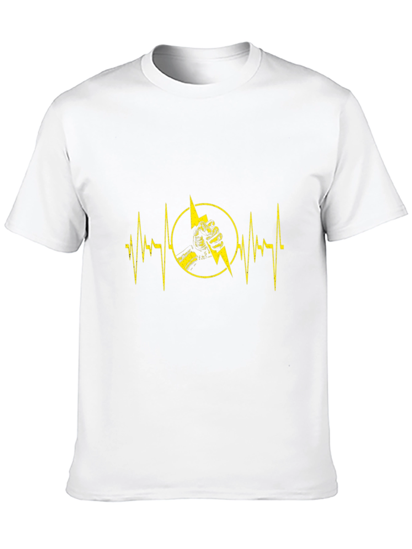 Electric Heartbeat Graphic Tee - Black