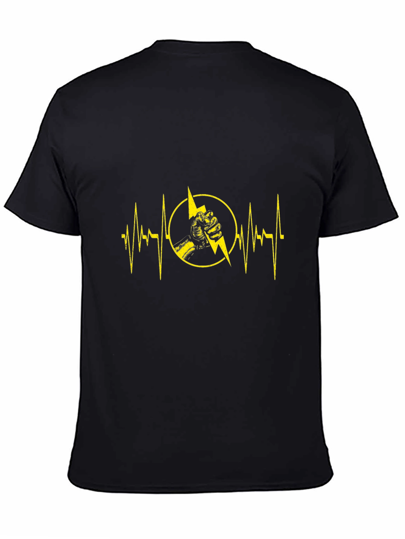 Electric Heartbeat Graphic Tee - Black