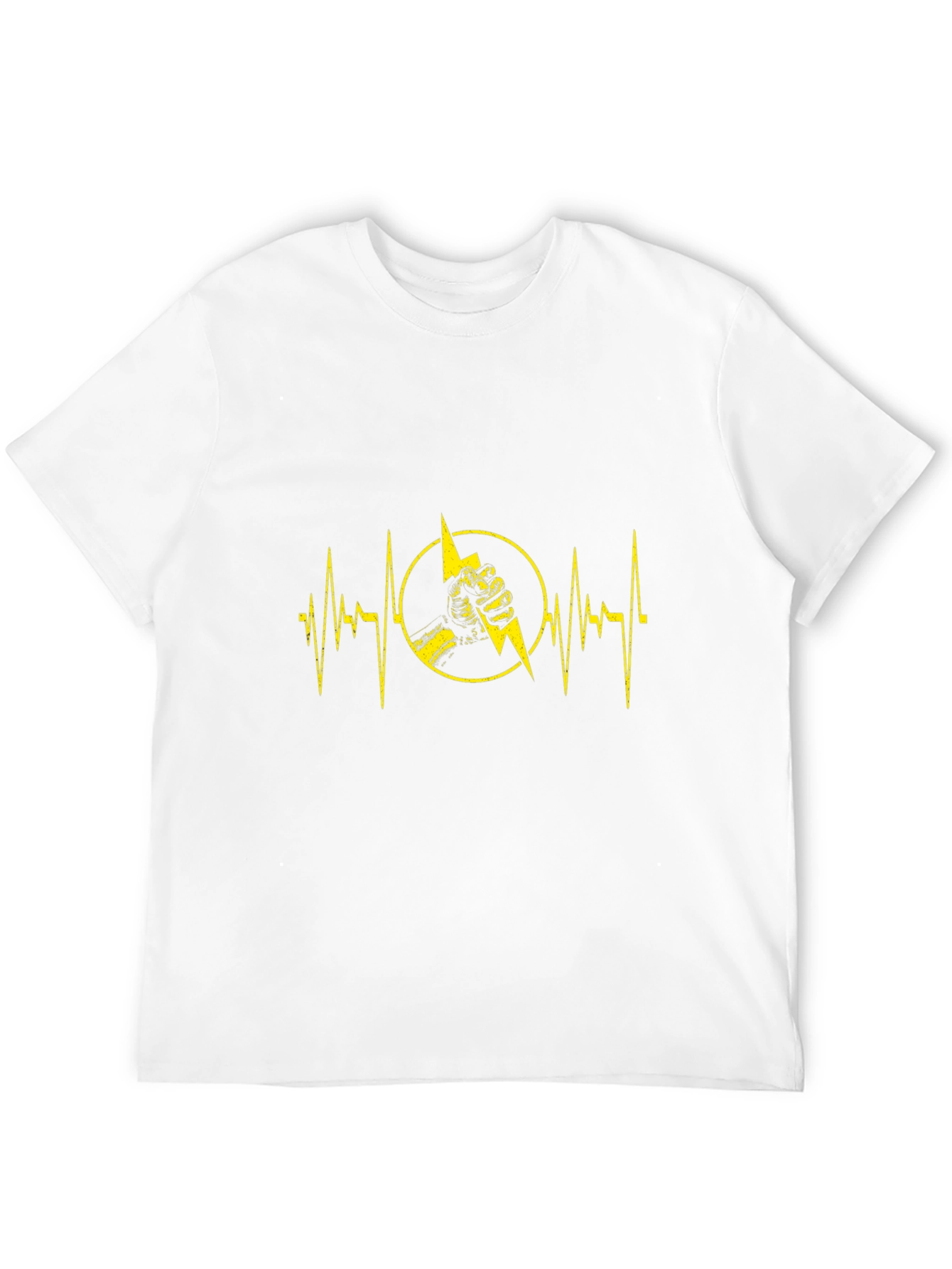 Electric Heartbeat Graphic Tee - Black