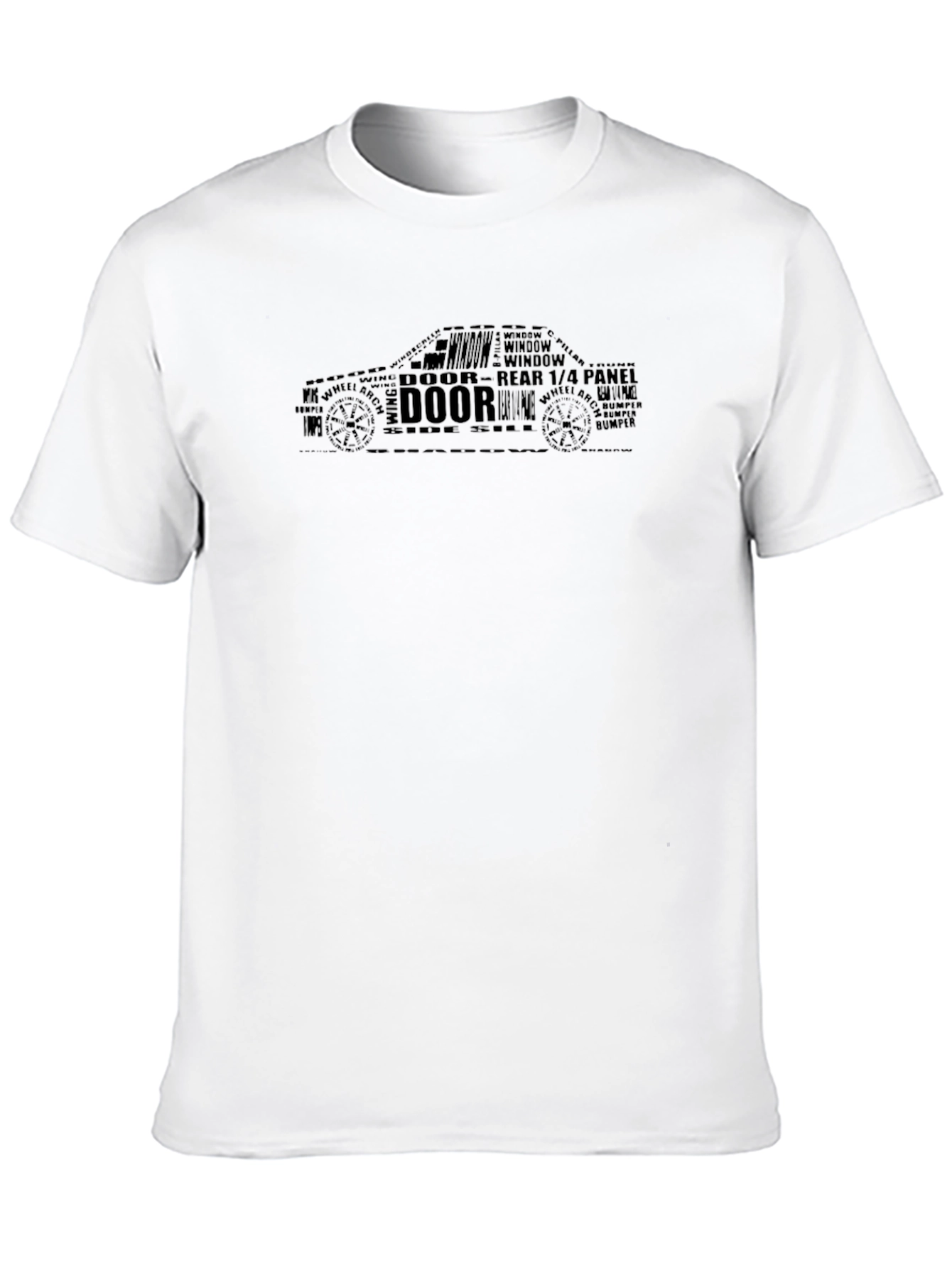 Car Parts Typography Graphic T-Shirt