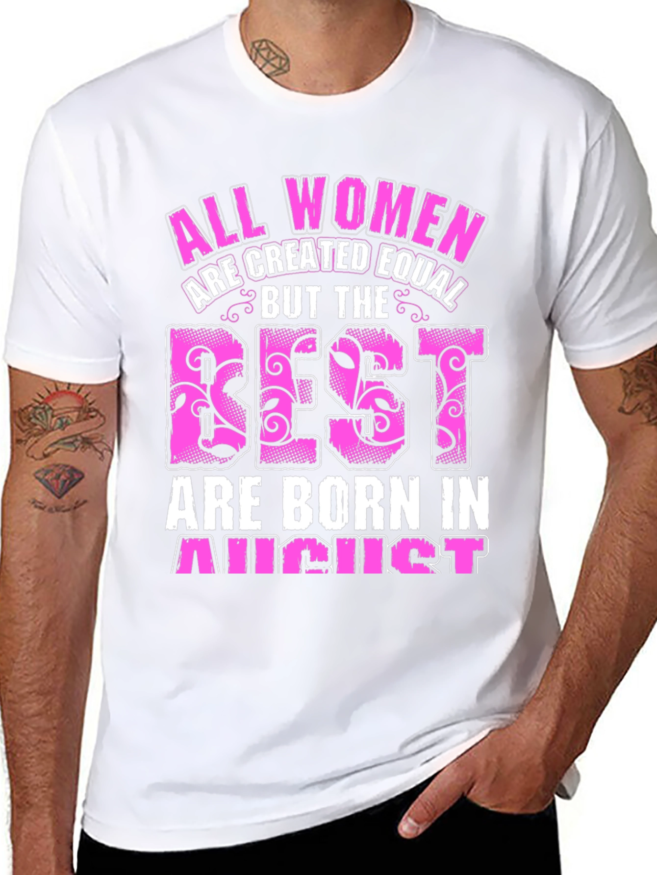 All Women Created Equal August Birthday T-Shirt