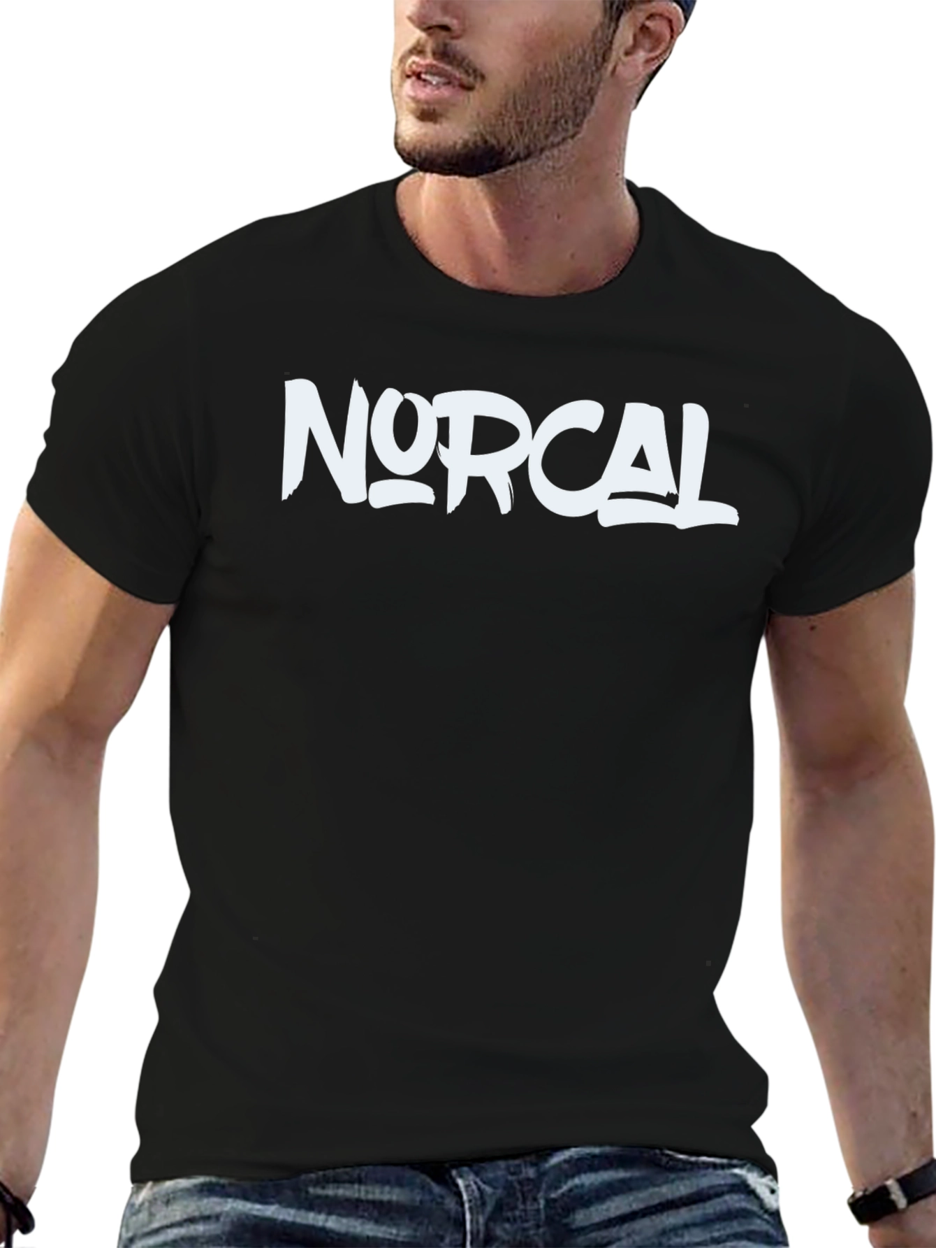 NorCal Graphic Tee - Black Cotton Crew Neck