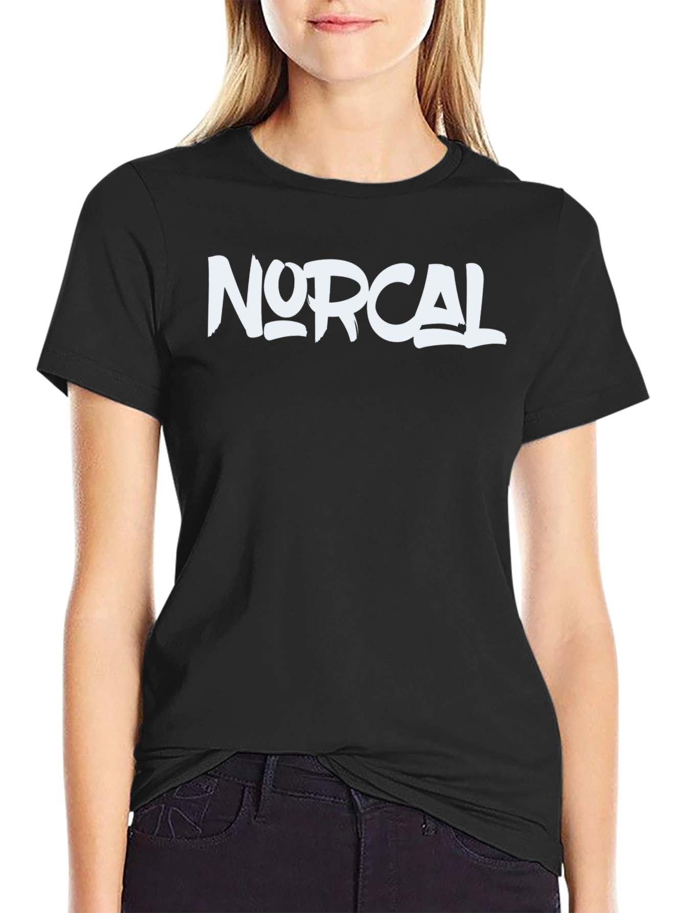 NorCal Graphic Tee - Black Cotton Crew Neck