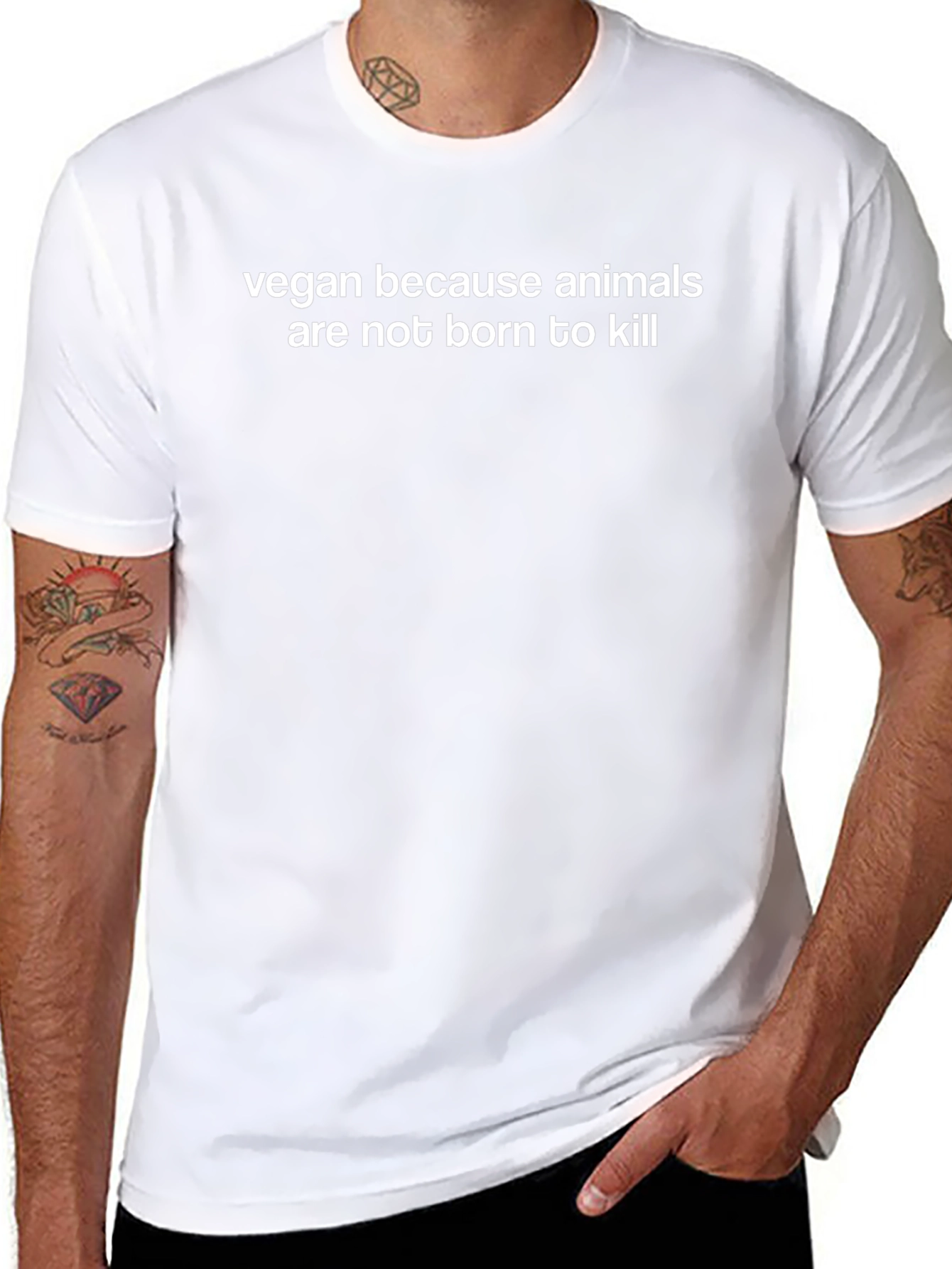 Vegan Animal Rights Black T-Shirt