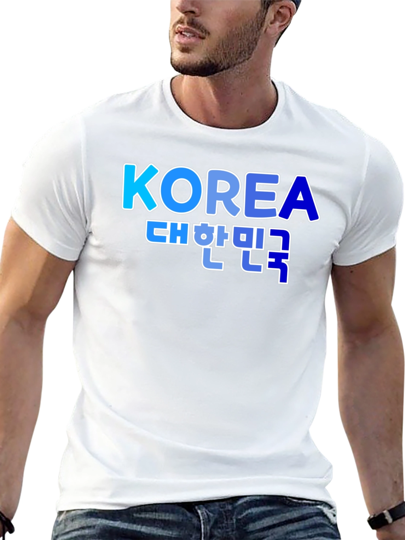 Korea T-Shirt - Black Tee with Vibrant Graphic