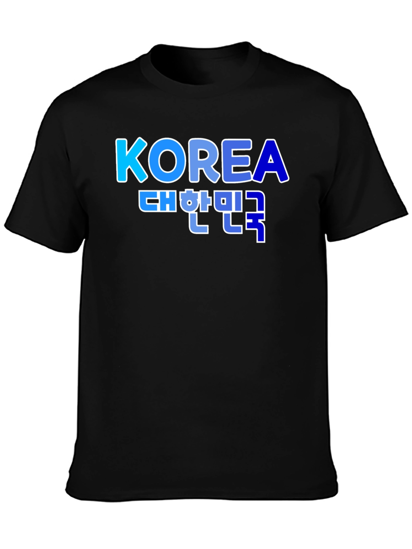 Korea T-Shirt - Black Tee with Vibrant Graphic