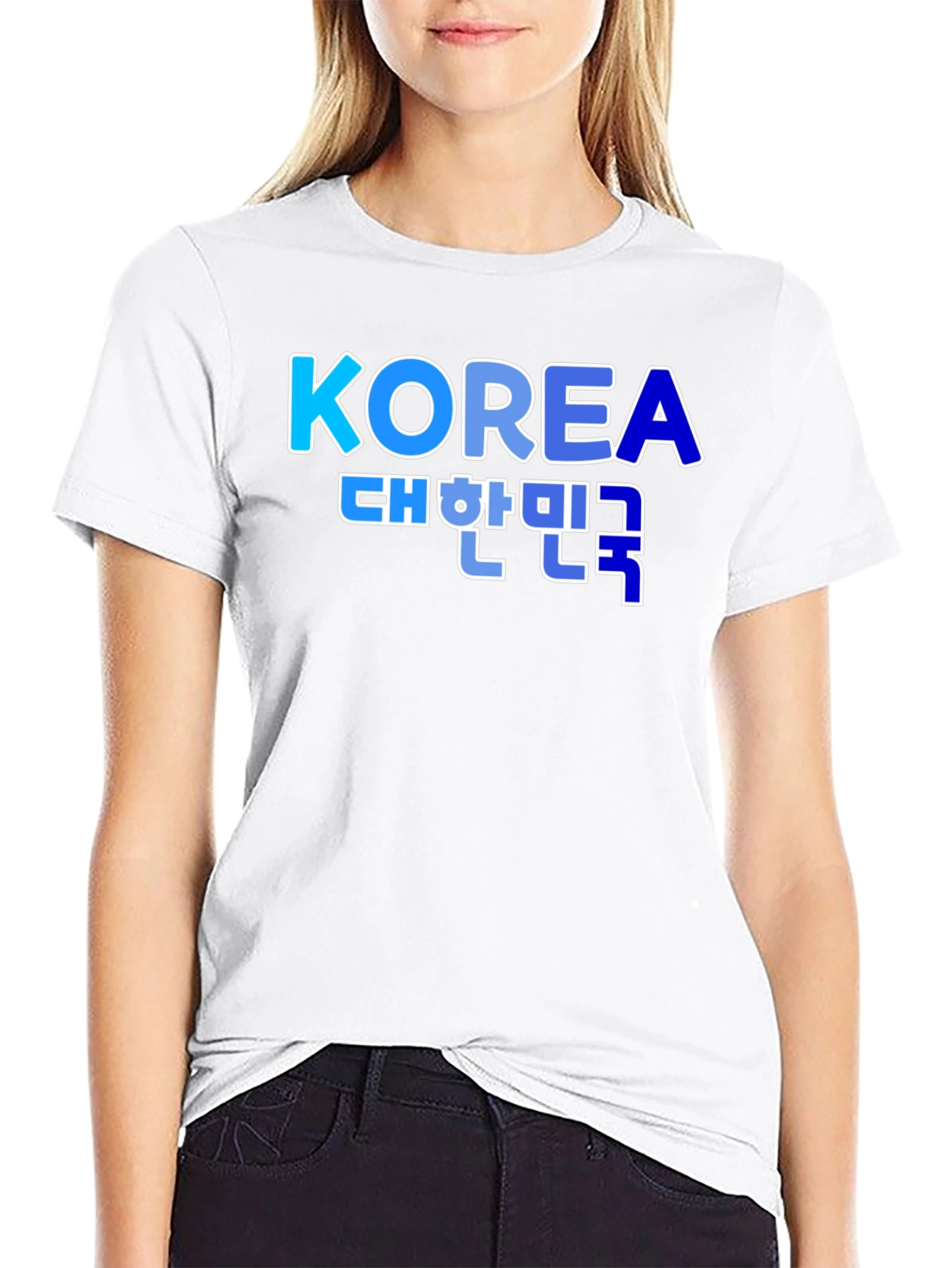 Korea T-Shirt - Black Tee with Vibrant Graphic