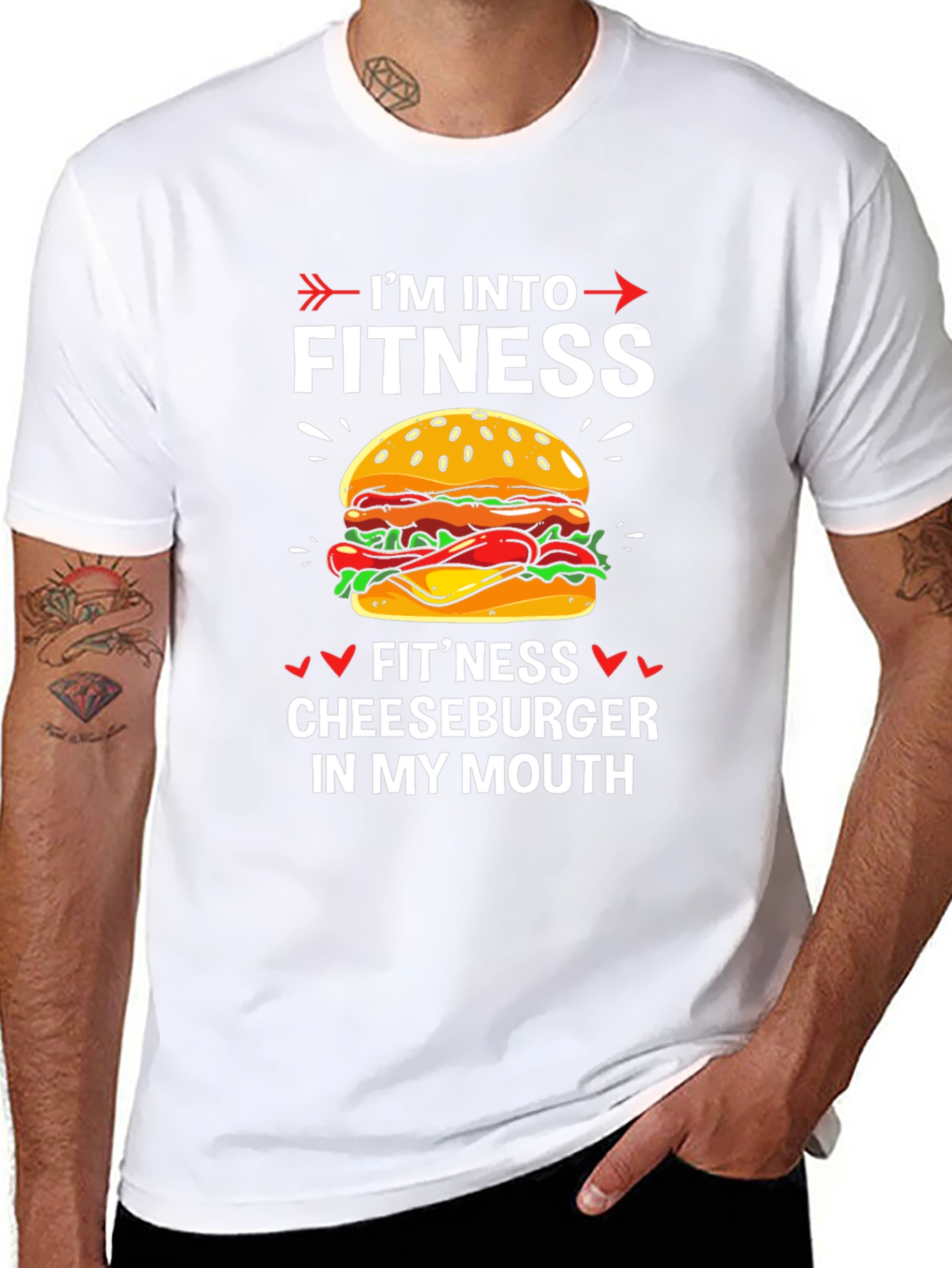 Fitness Cheeseburger Graphic Tee