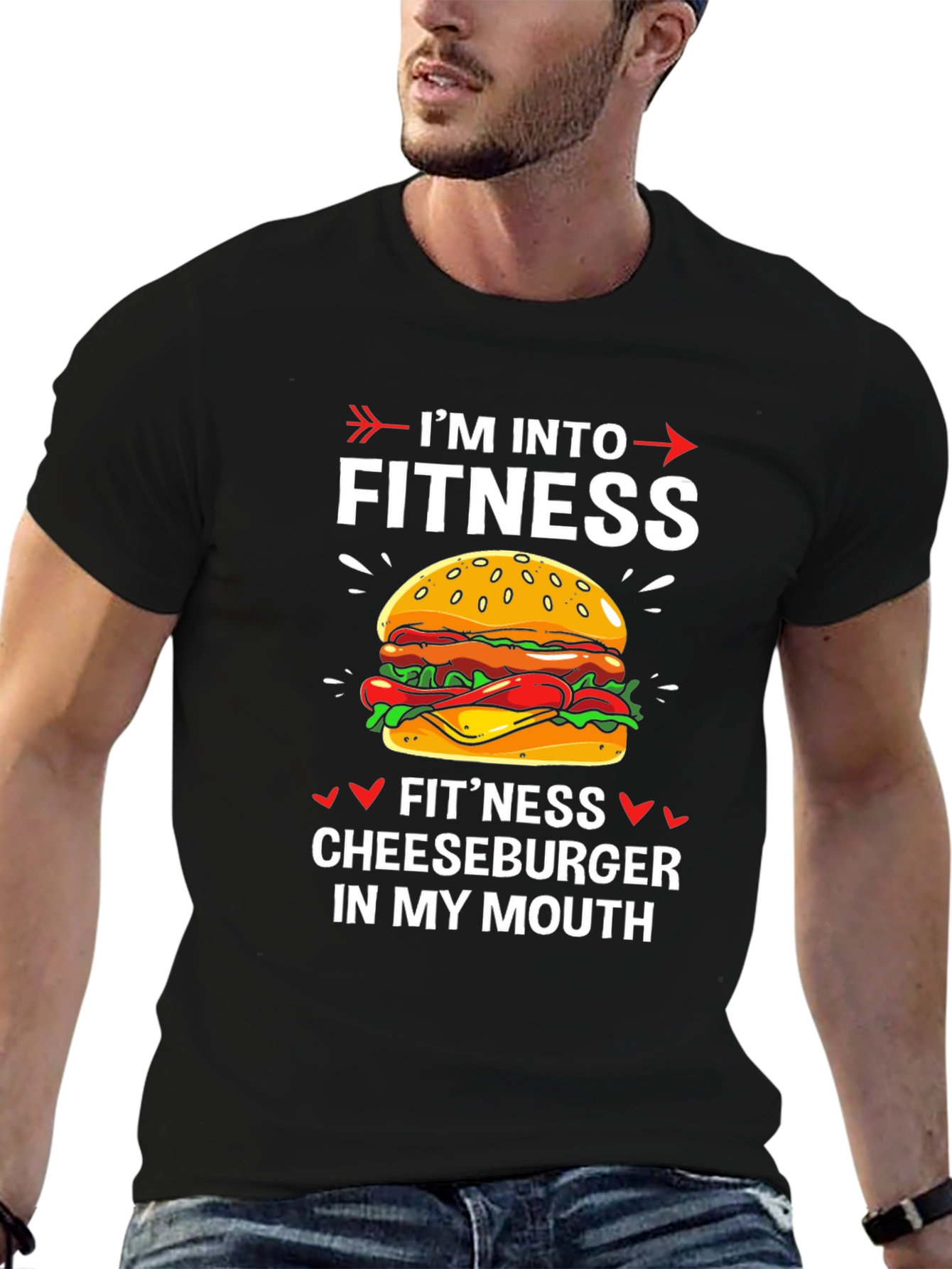 Fitness Cheeseburger Graphic Tee