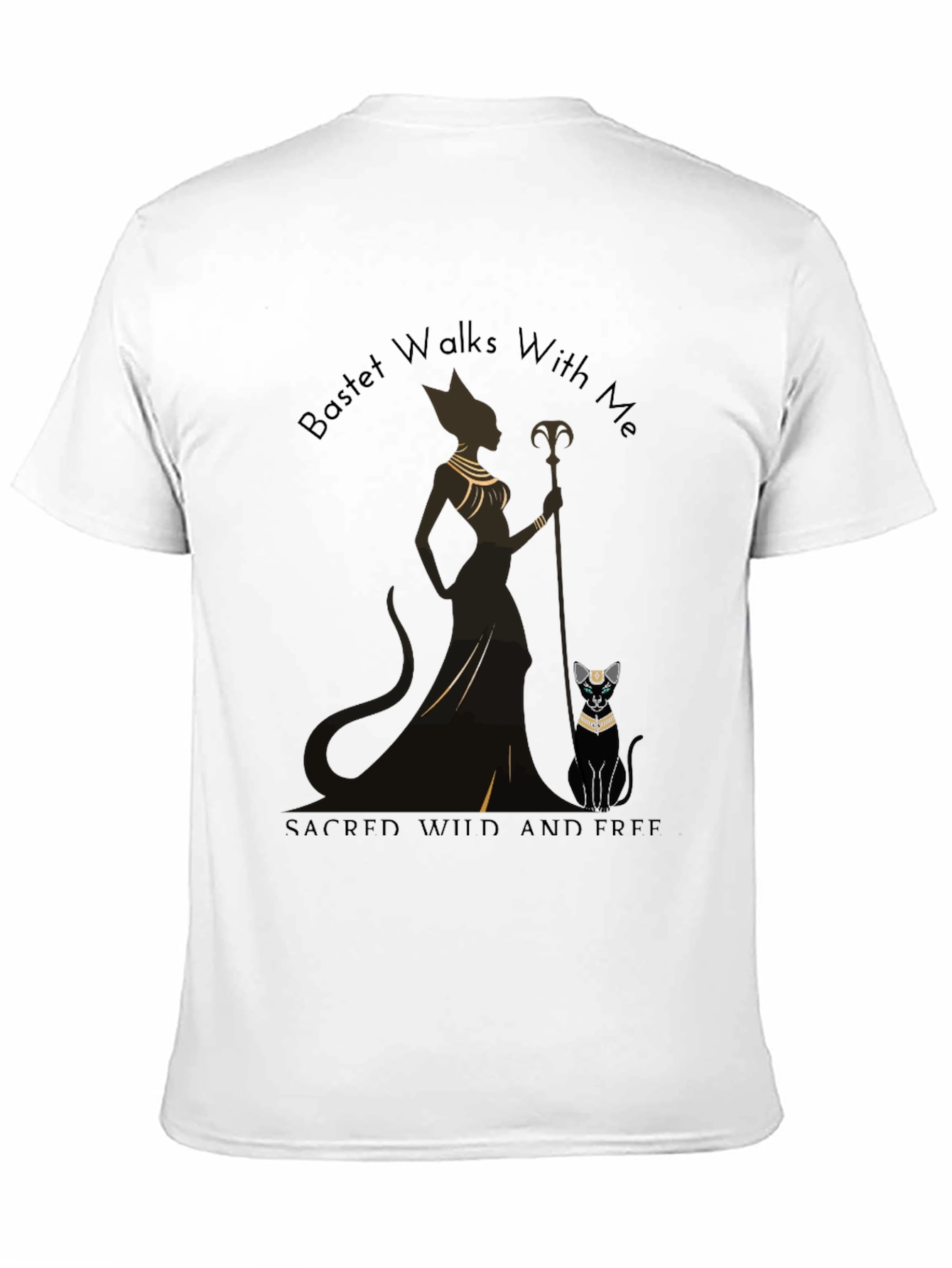 Bastet Cat Graphic Tee - Sacred Wild & Free