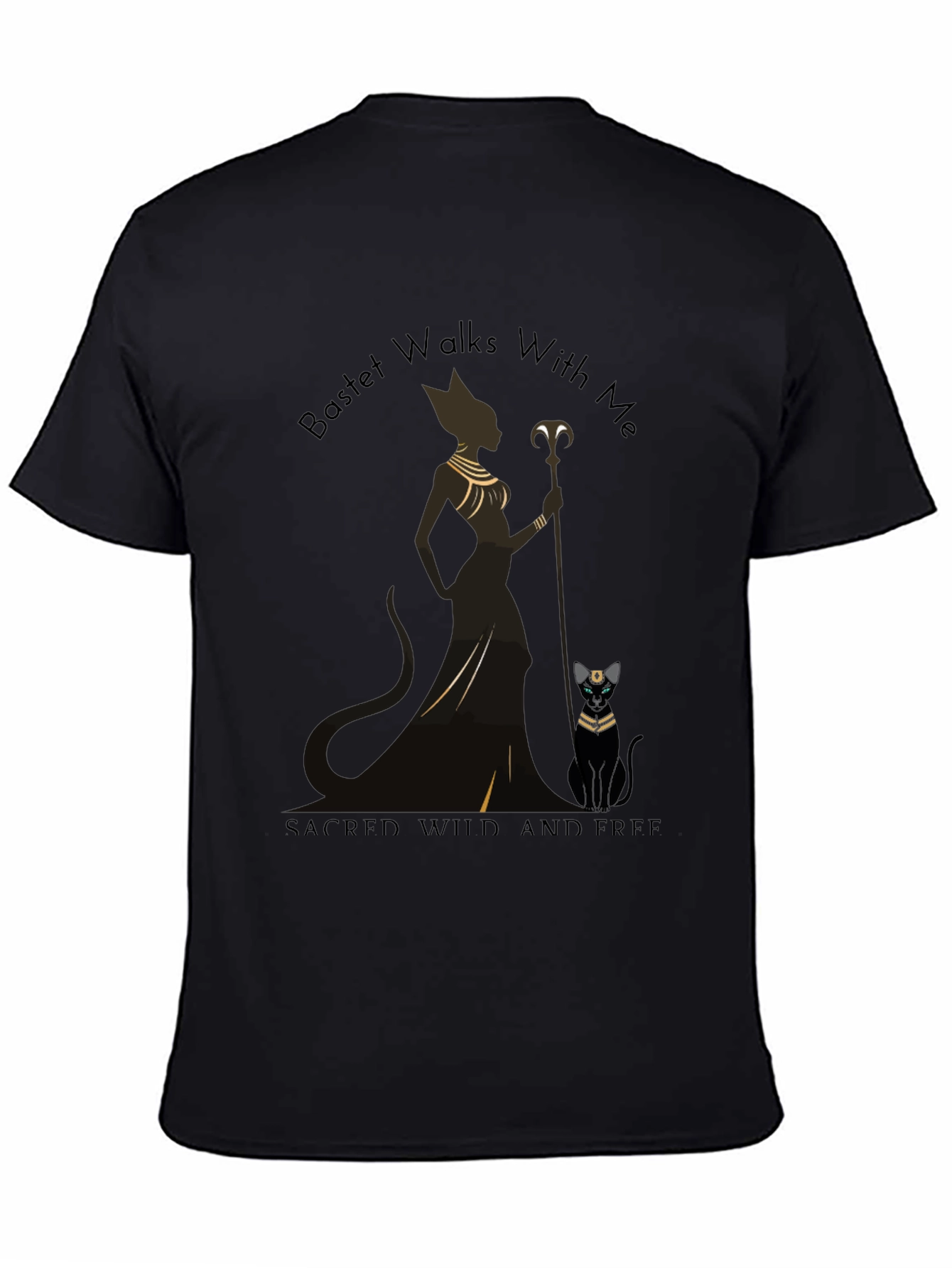 Bastet Cat Graphic Tee - Sacred Wild & Free