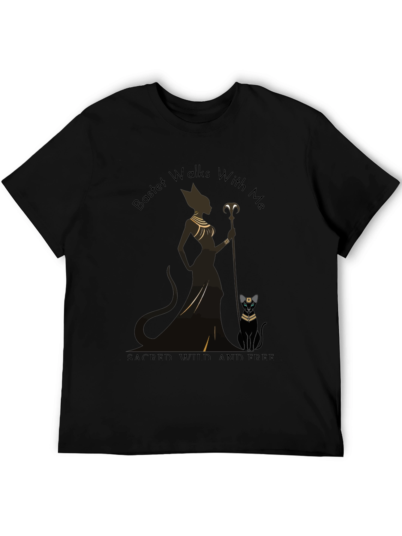 Bastet Cat Graphic Tee - Sacred Wild & Free