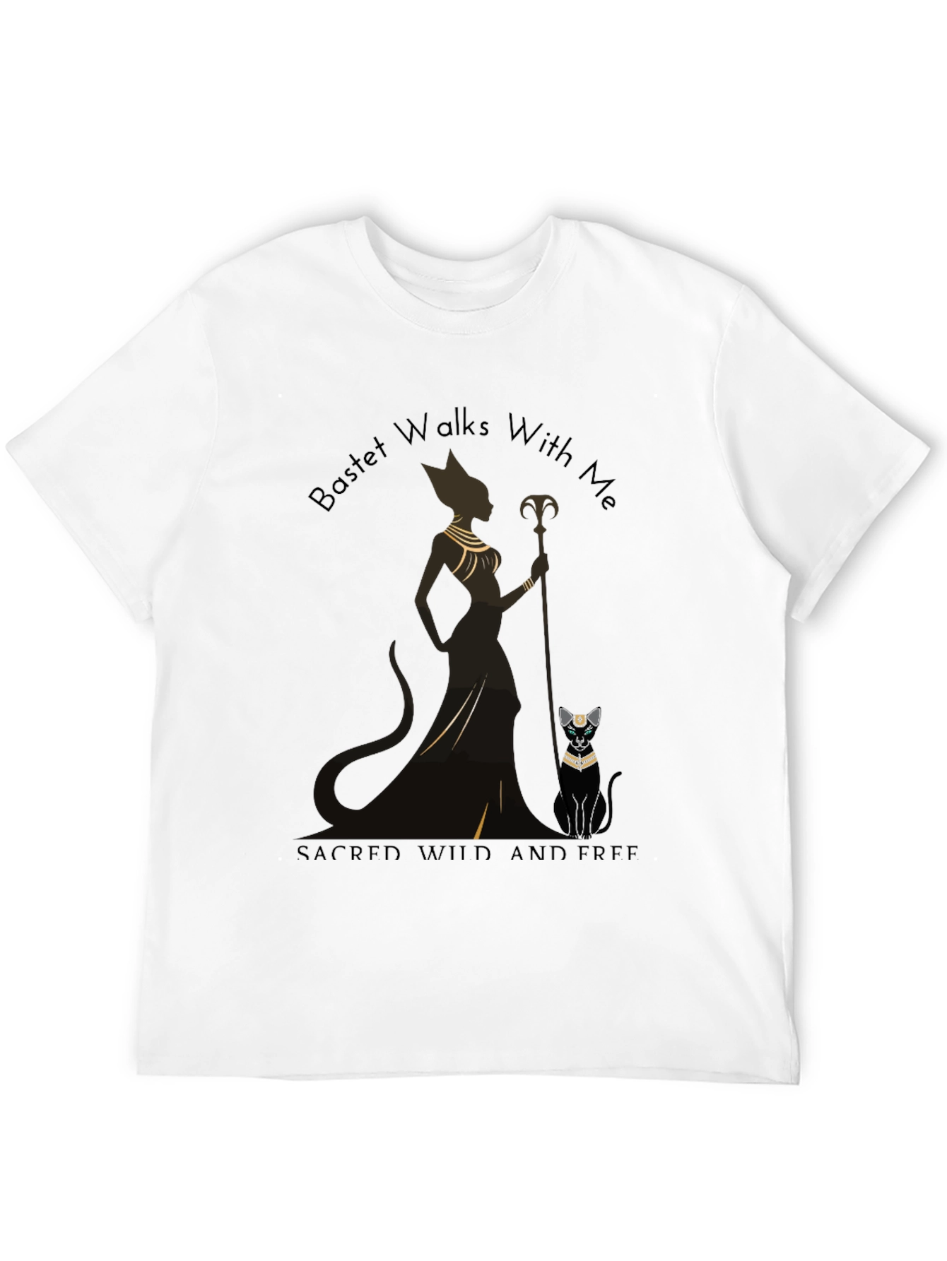 Bastet Cat Graphic Tee - Sacred Wild & Free
