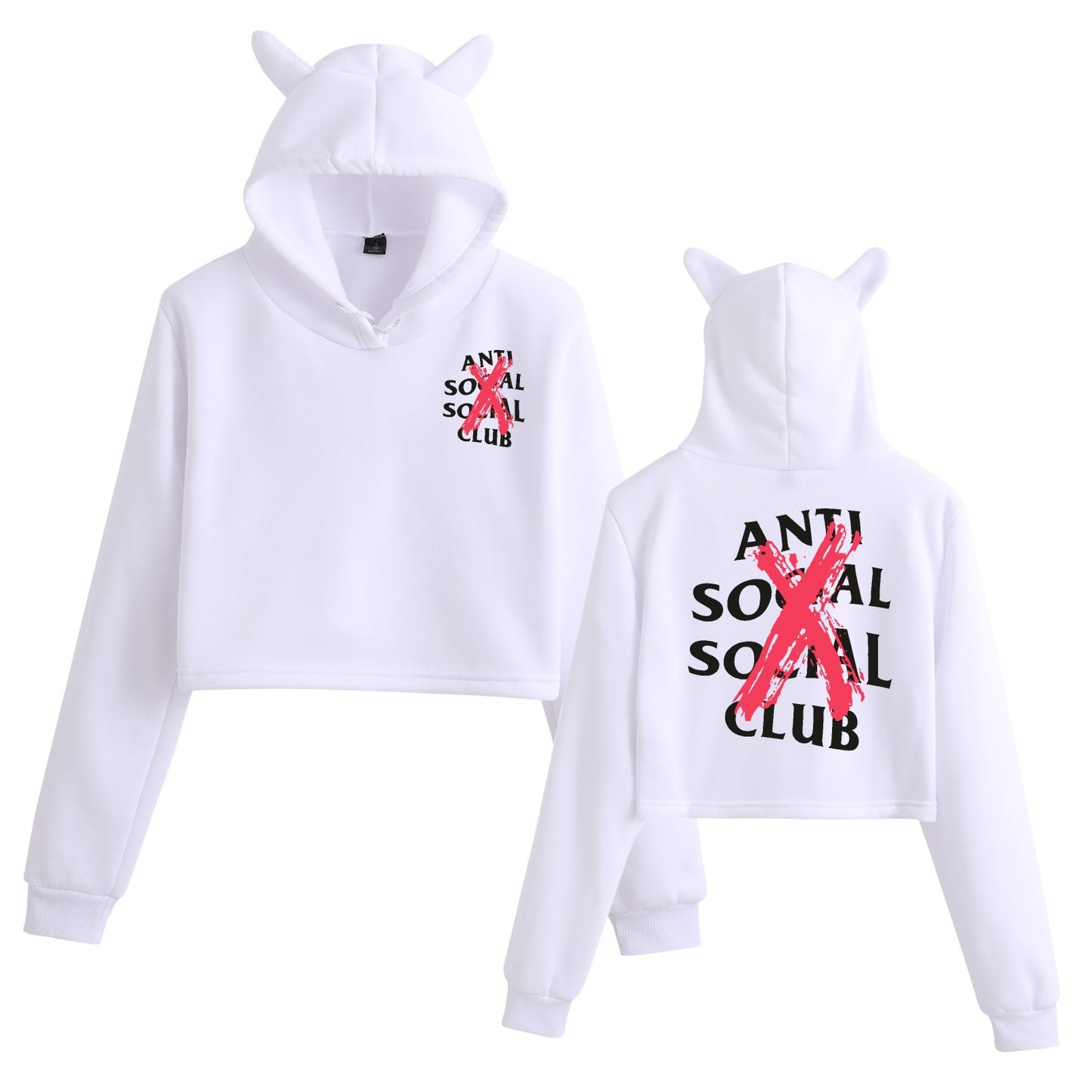 Anti Social Social Club Floral Print Student Creative Crop Top