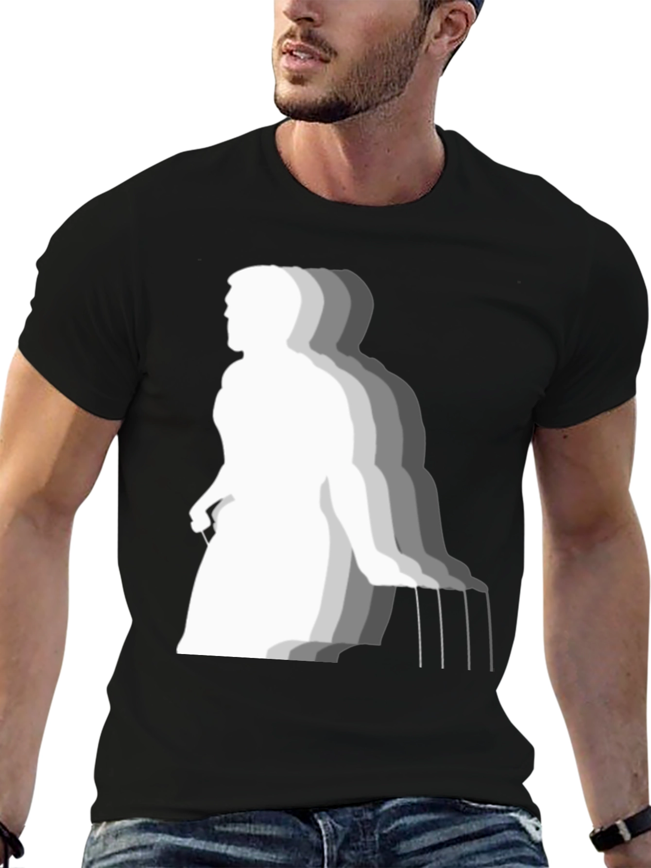 Unique Graphic Print Black T-Shirt for Men