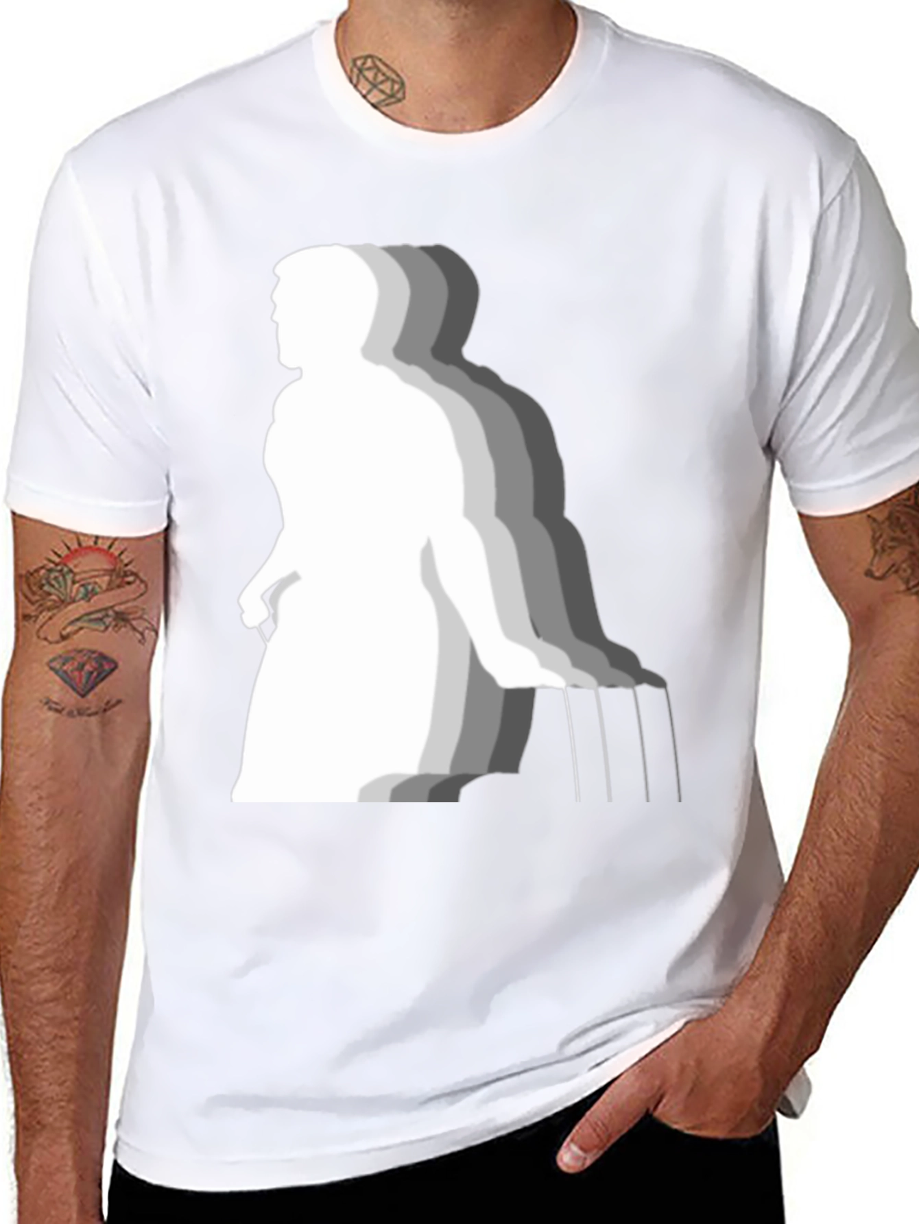 Unique Graphic Print Black T-Shirt for Men