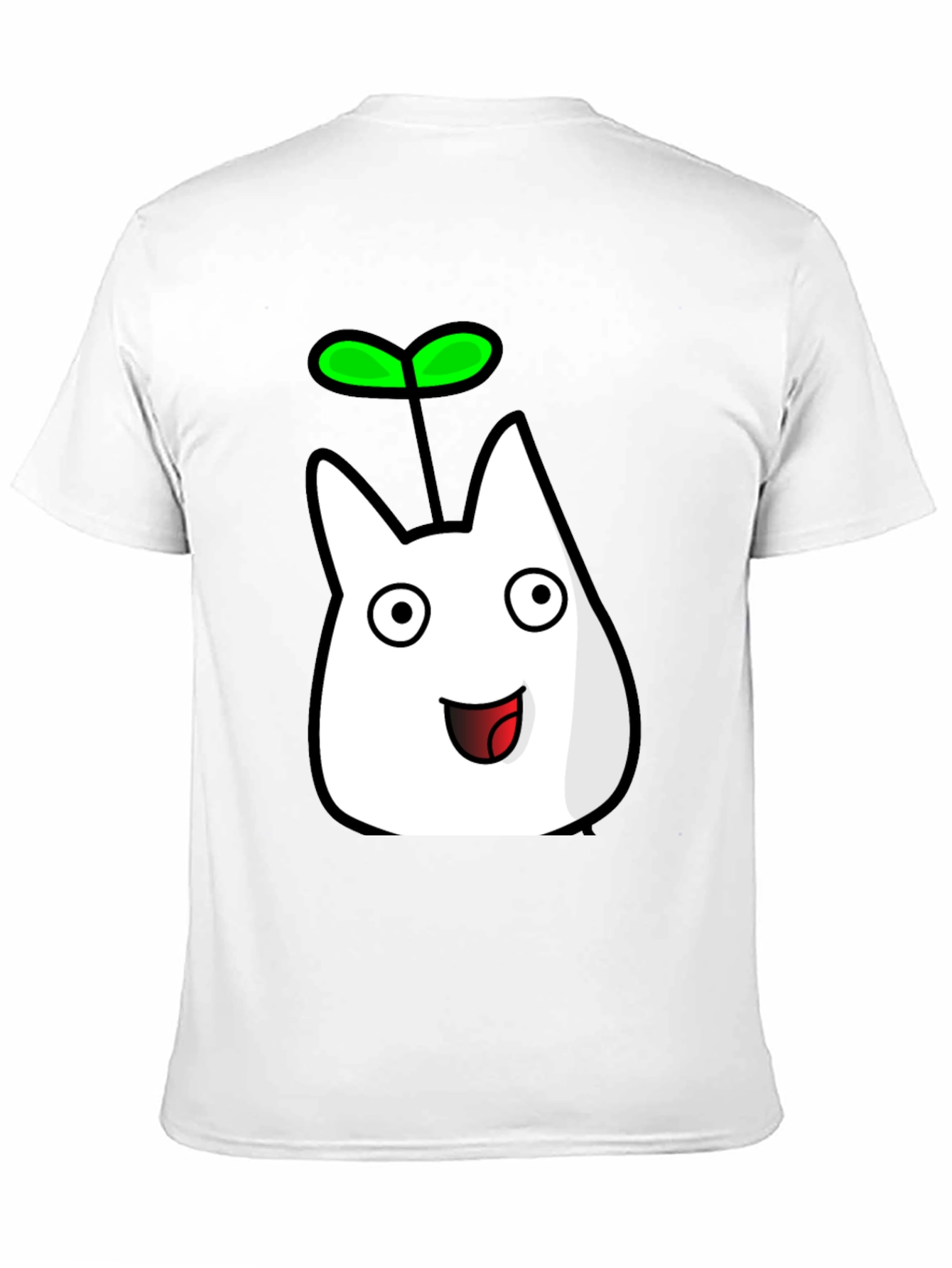 Cute Sprout Character Black T-Shirt