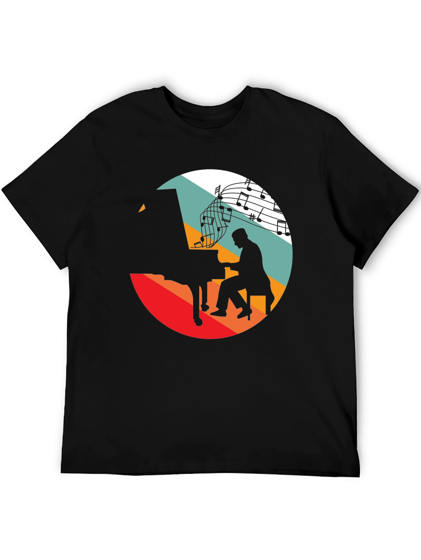 Retro Music Piano Player T-Shirt