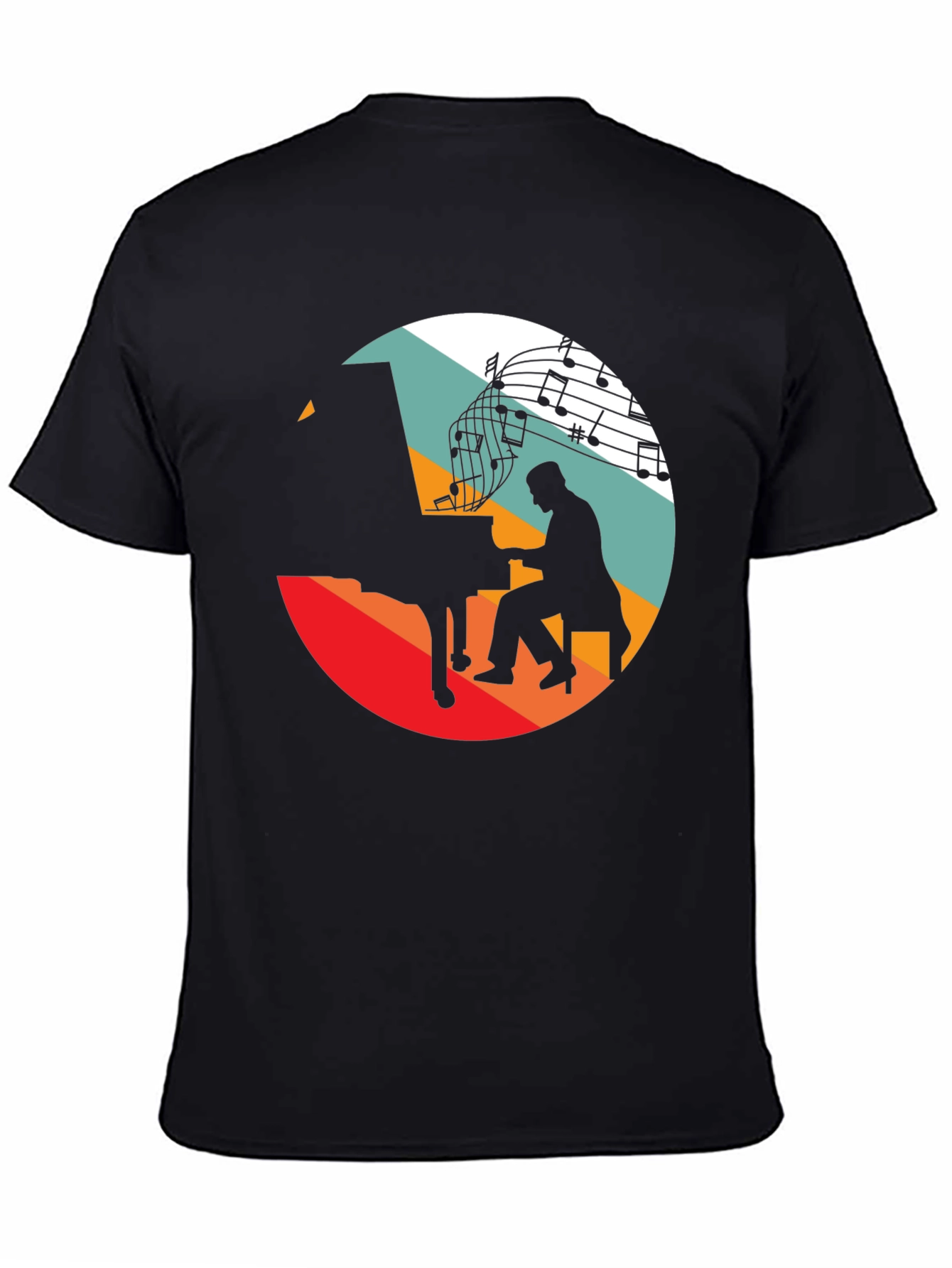 Retro Music Piano Player T-Shirt