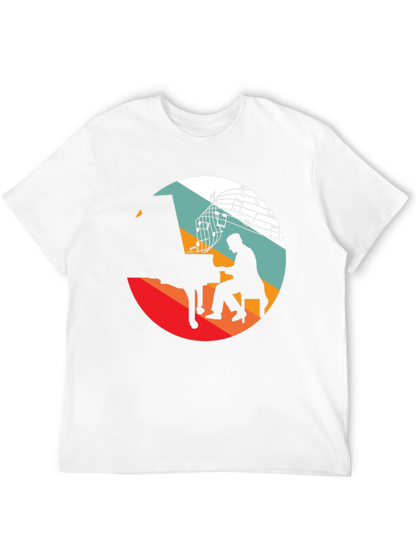 Retro Music Piano Player T-Shirt