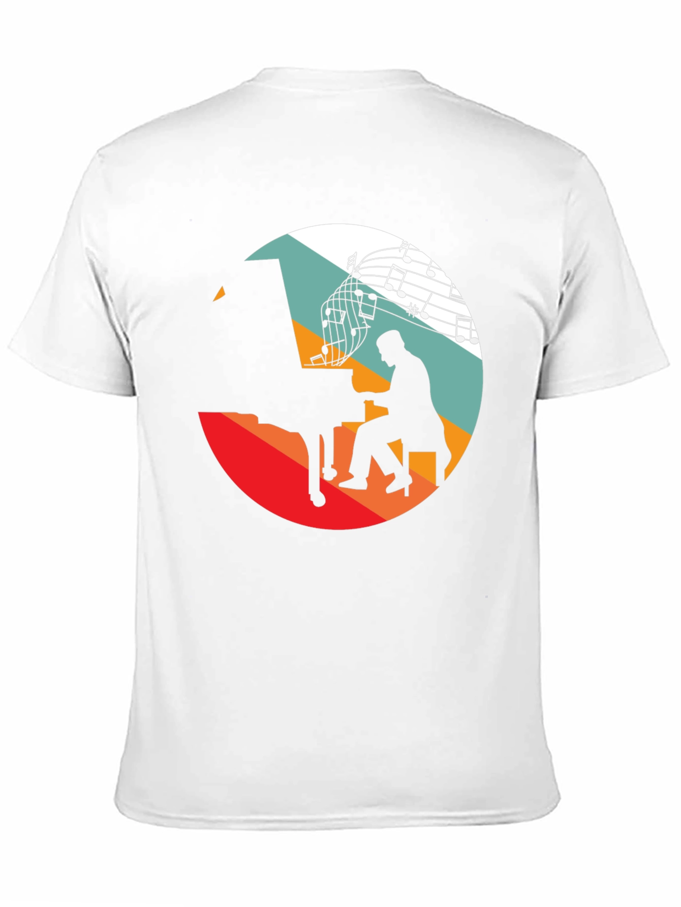 Retro Music Piano Player T-Shirt