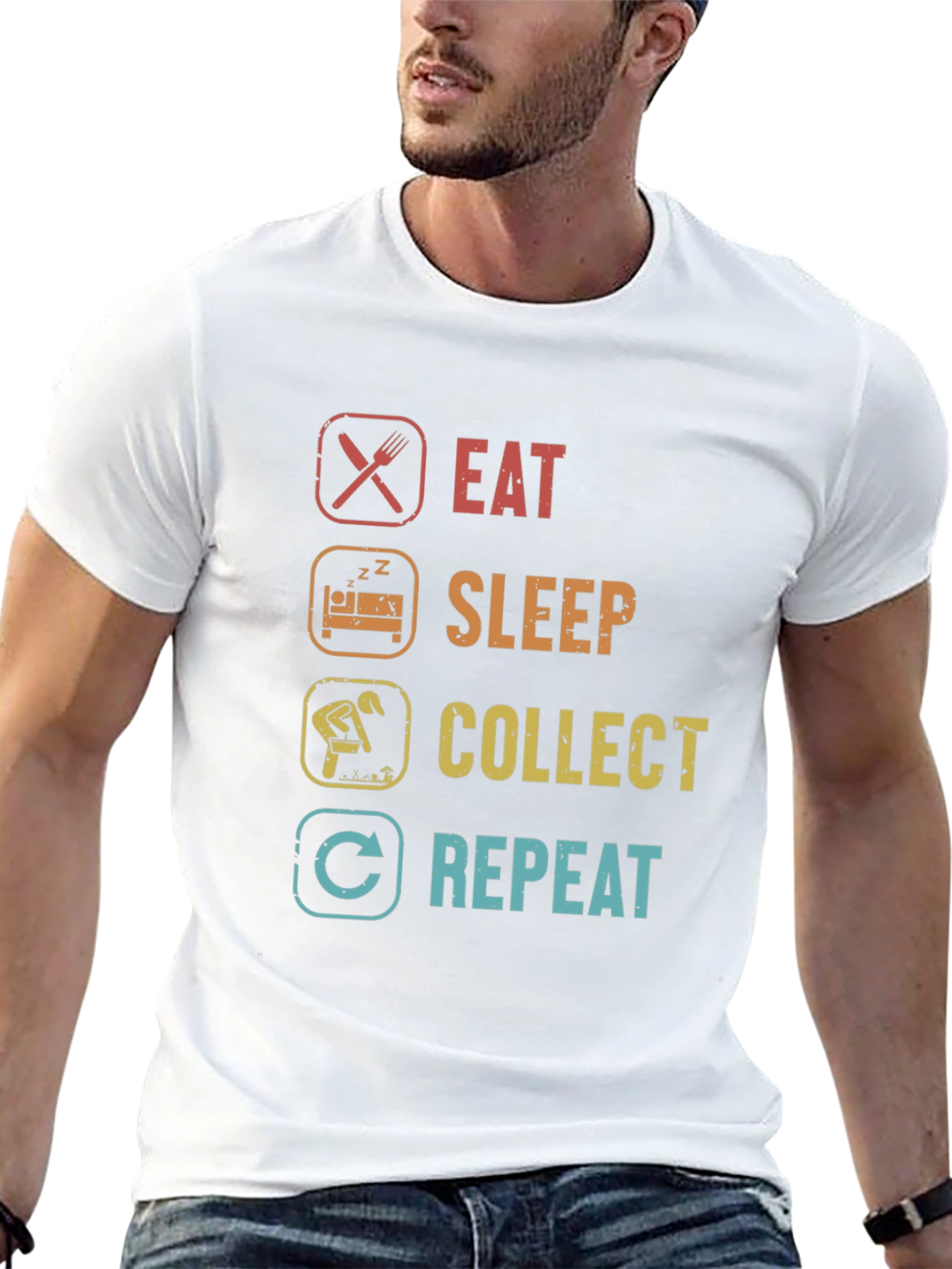Eat Sleep Collect Repeat Funny Hobby T-Shirt