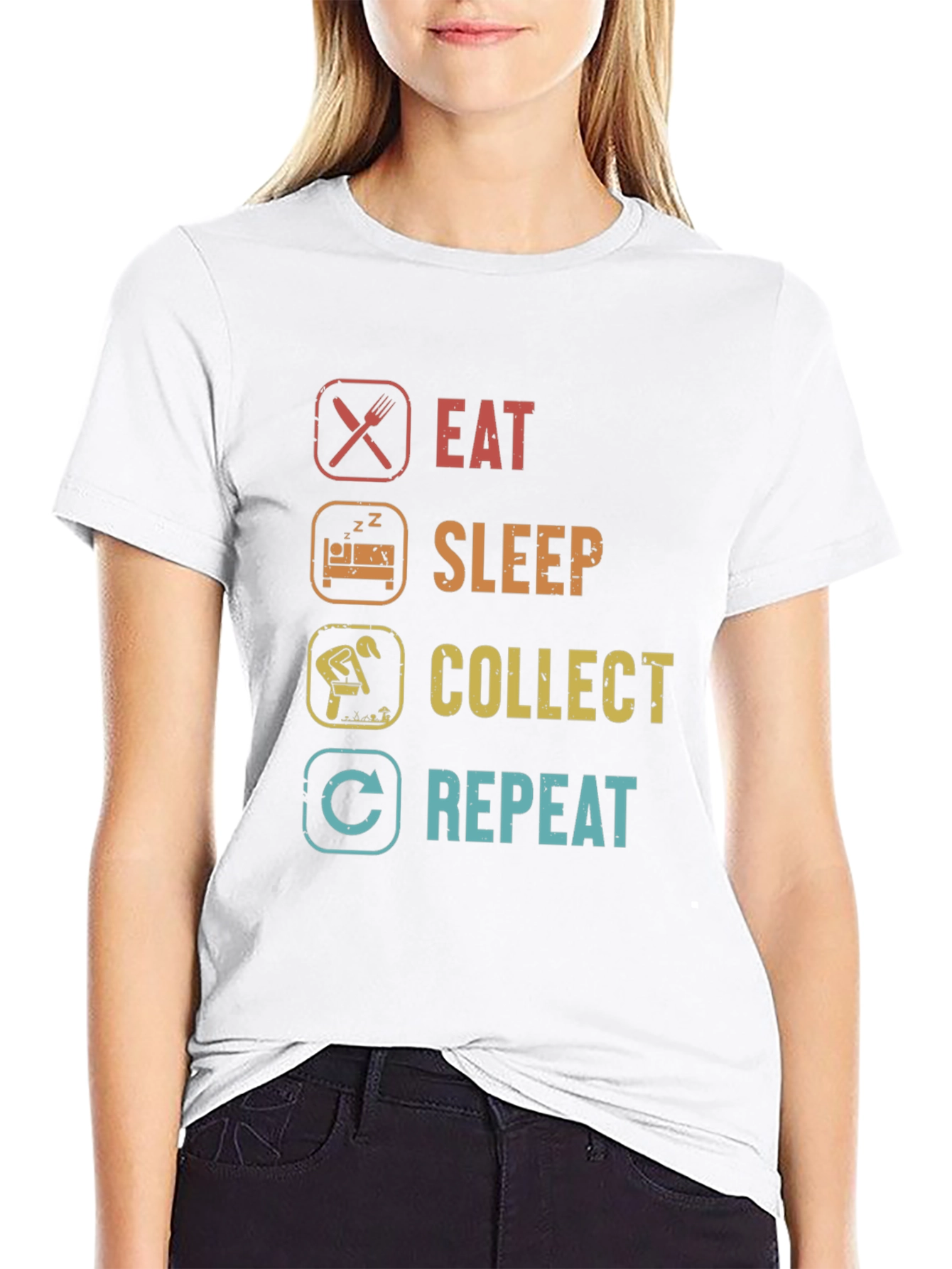 Eat Sleep Collect Repeat Funny Hobby T-Shirt