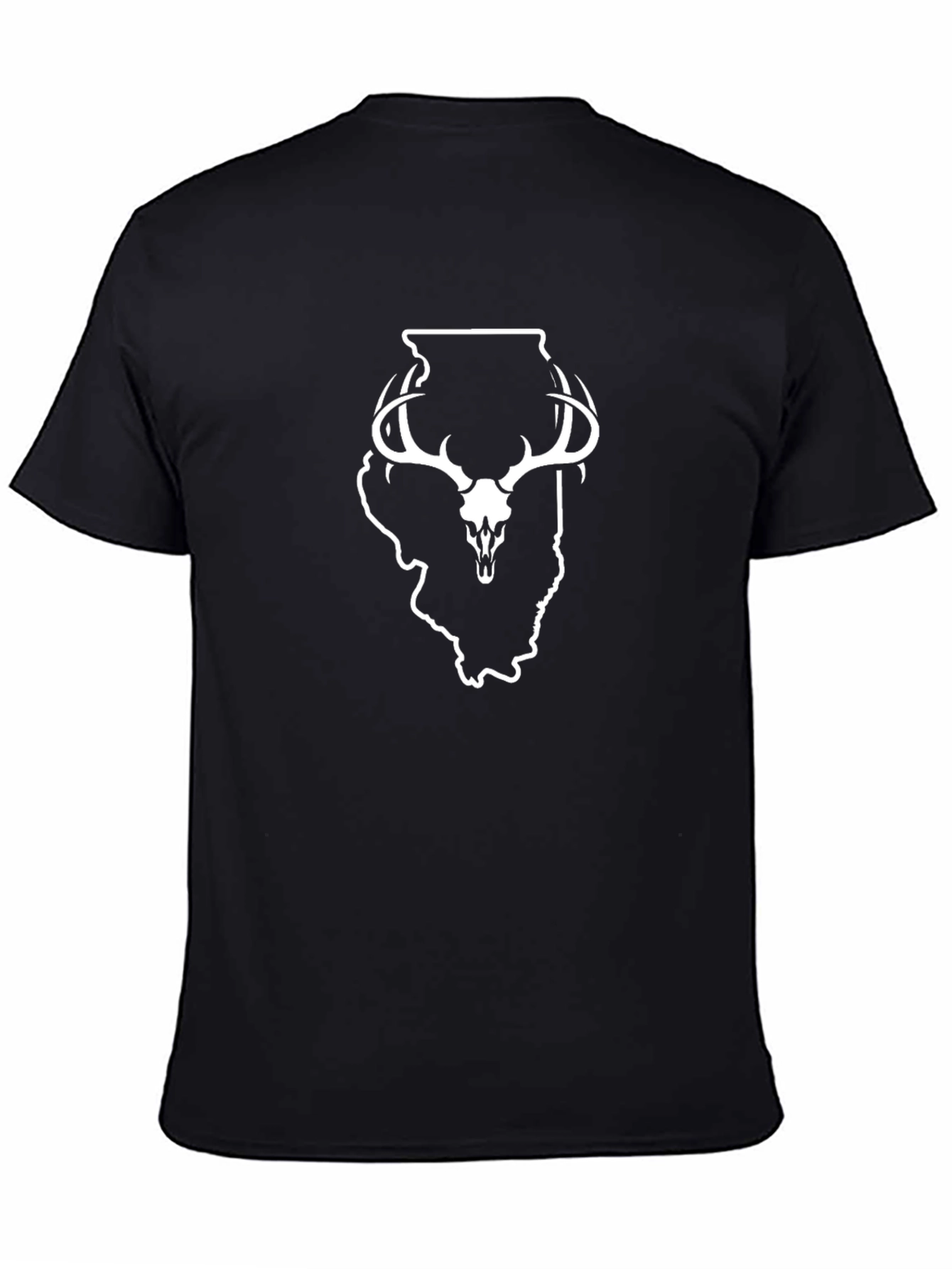 Illinois Deer Skull Graphic T-Shirt