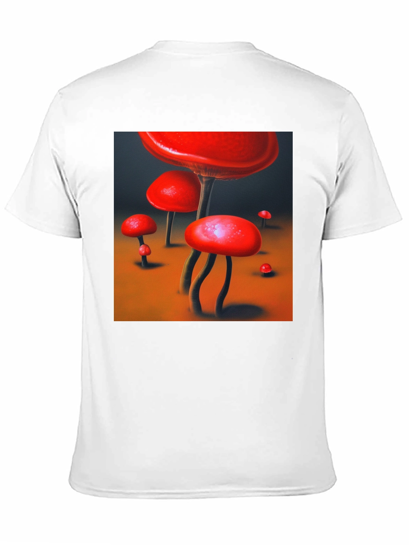 Red Mushroom Graphic Tee - Funky Nature Shirt