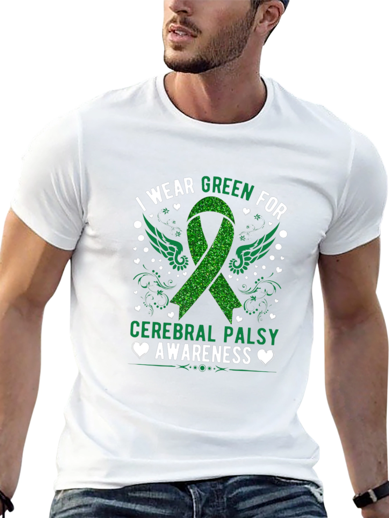 Cerebral Palsy Awareness Green Ribbon T-Shirt