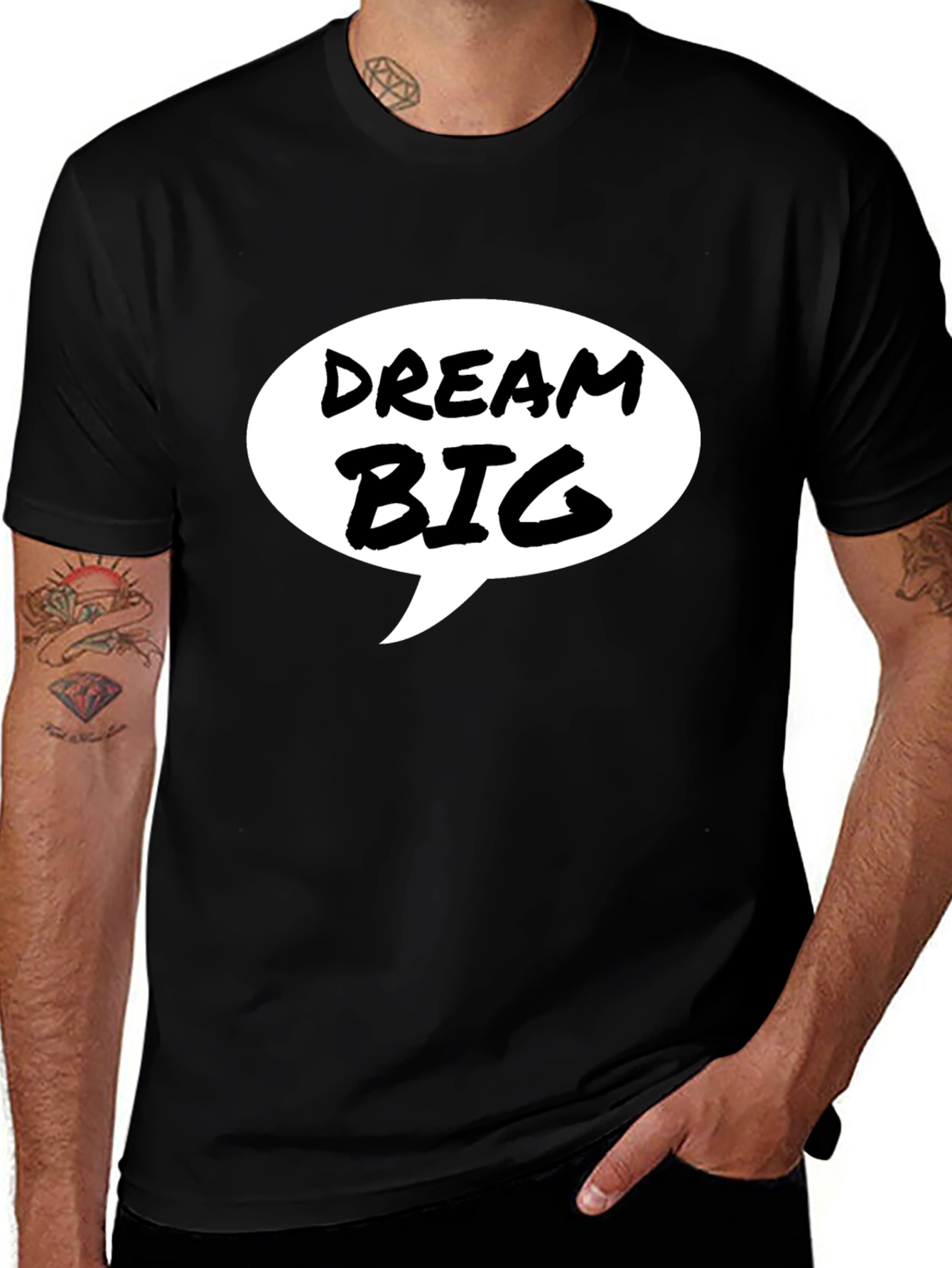 Dream Big Black Graphic Tee