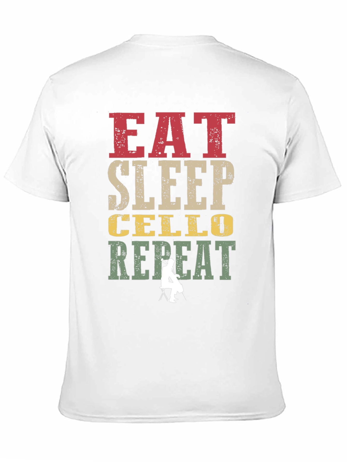 Eat Sleep Cello Repeat Graphic T-Shirt