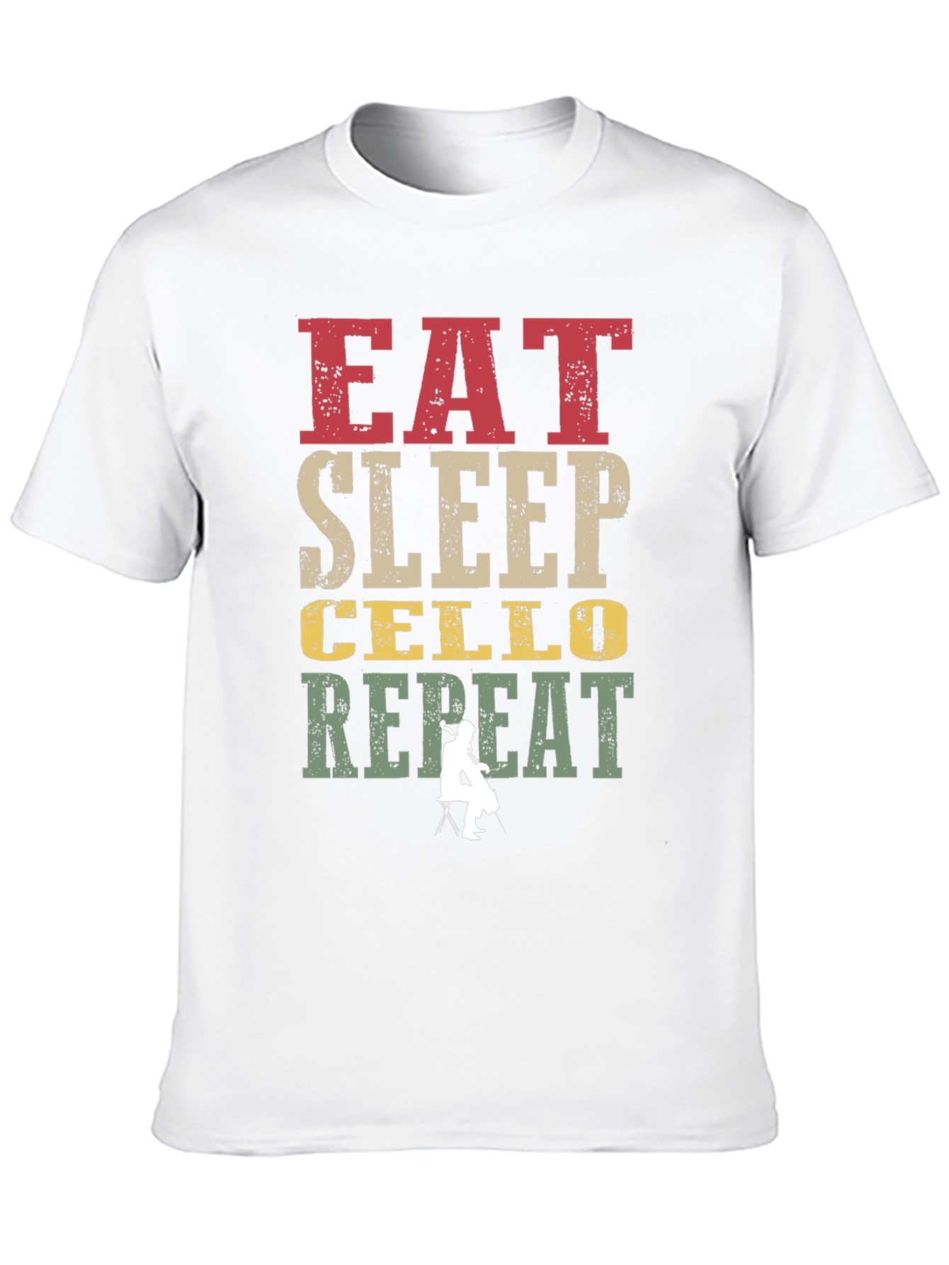 Eat Sleep Cello Repeat Graphic T-Shirt