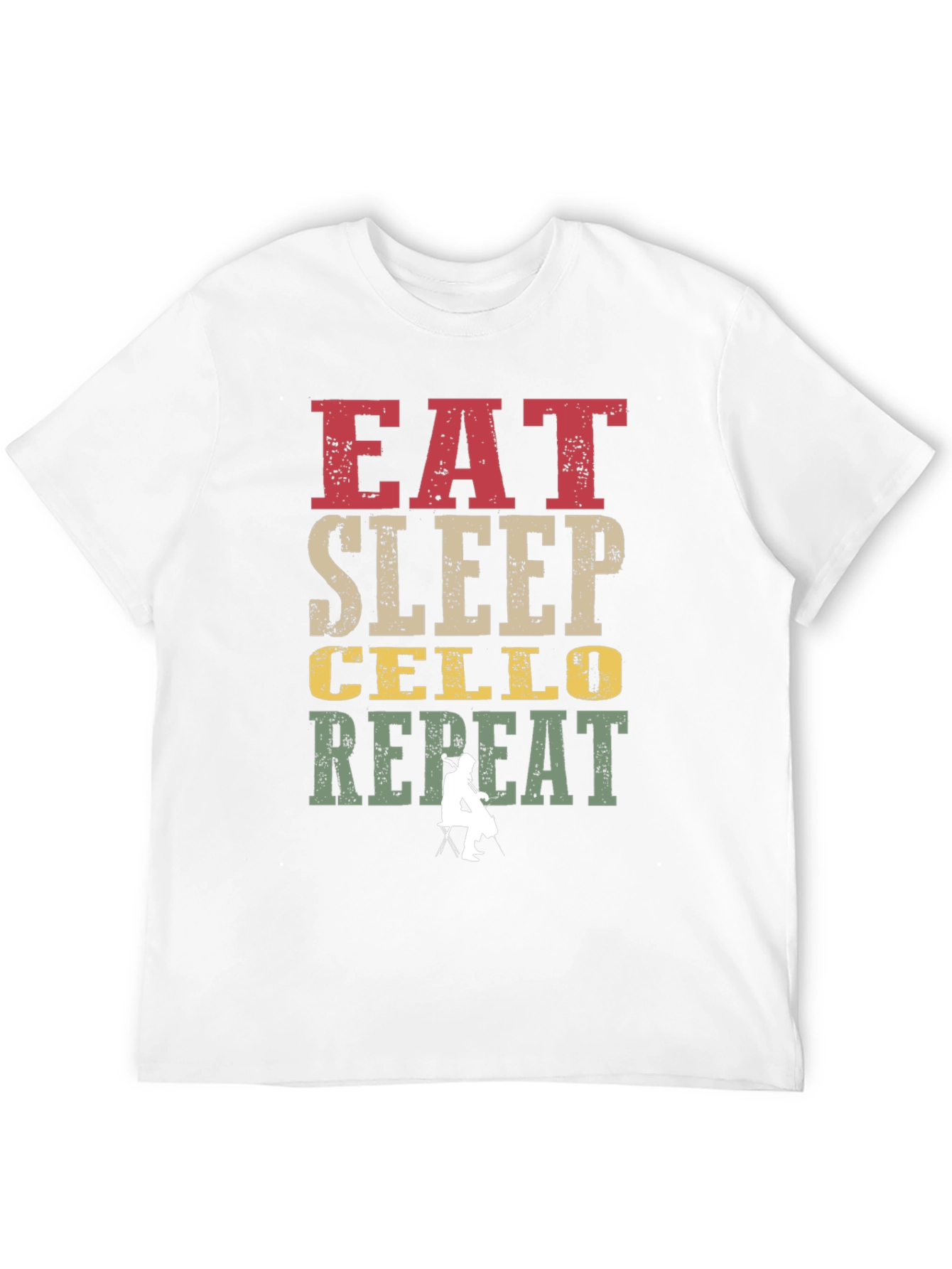 Eat Sleep Cello Repeat Graphic T-Shirt