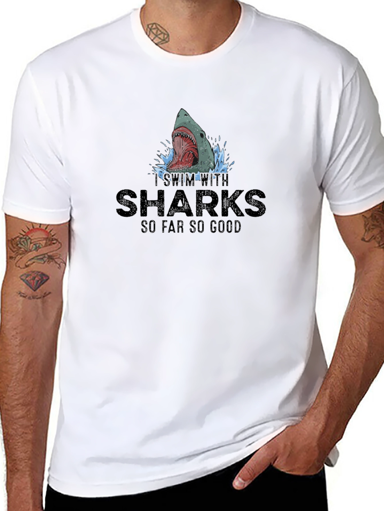I Swim With Sharks Graphic Tee