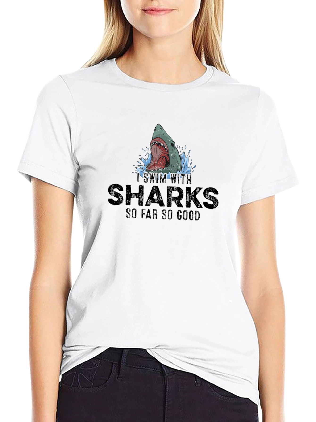 I Swim With Sharks Graphic Tee
