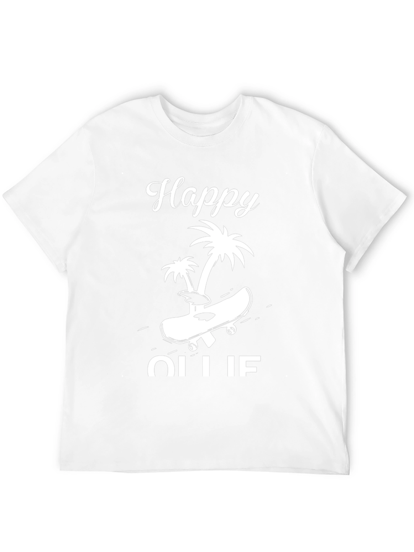Happy Ollie T-Shirt - Skateboard Palm Tree Design