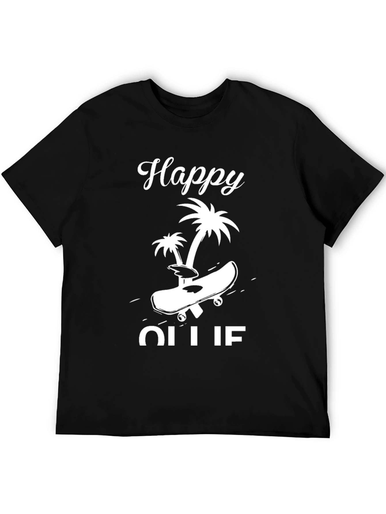Happy Ollie T-Shirt - Skateboard Palm Tree Design