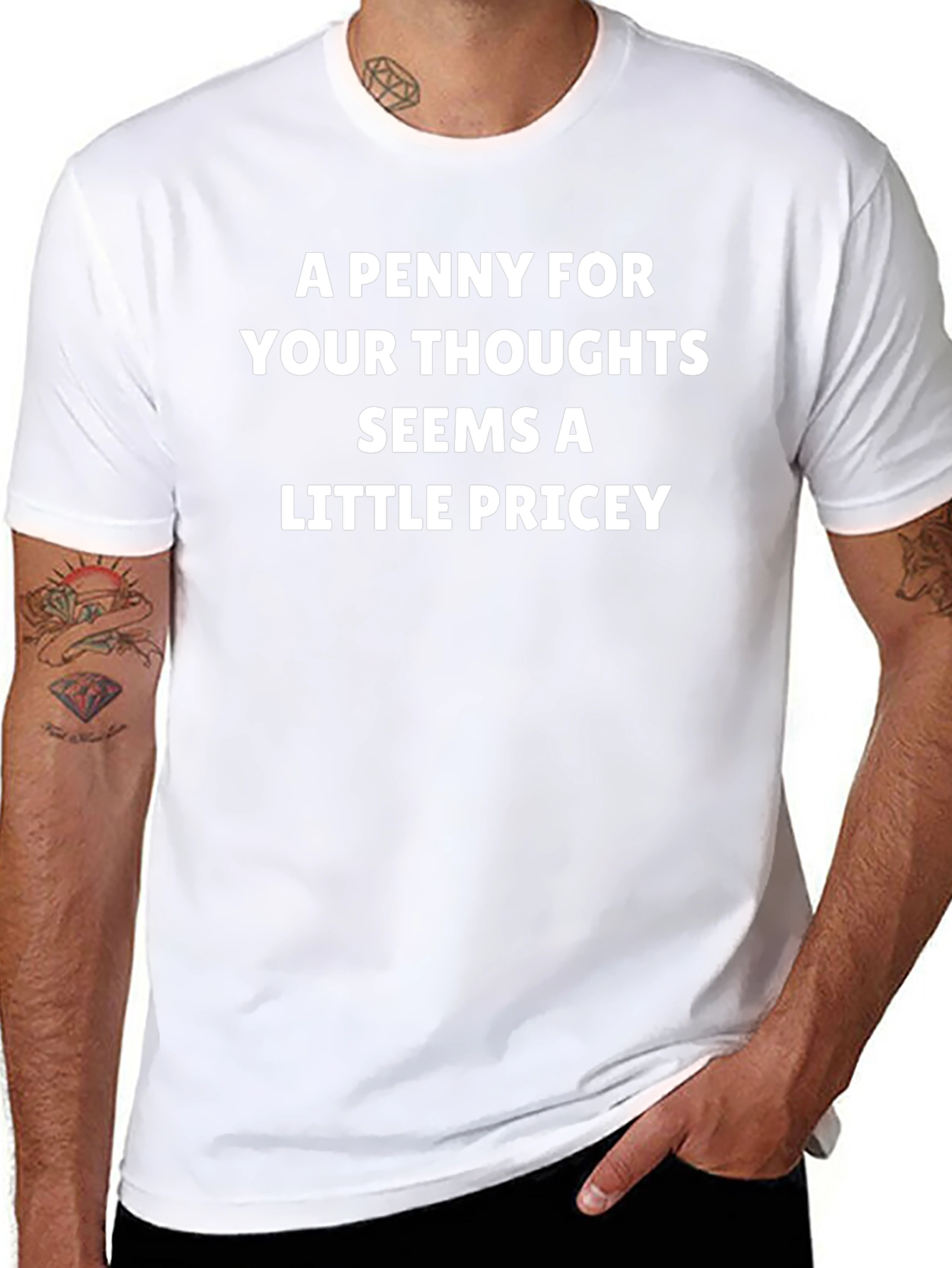 A Penny for Your Thoughts Funny Graphic T-Shirt