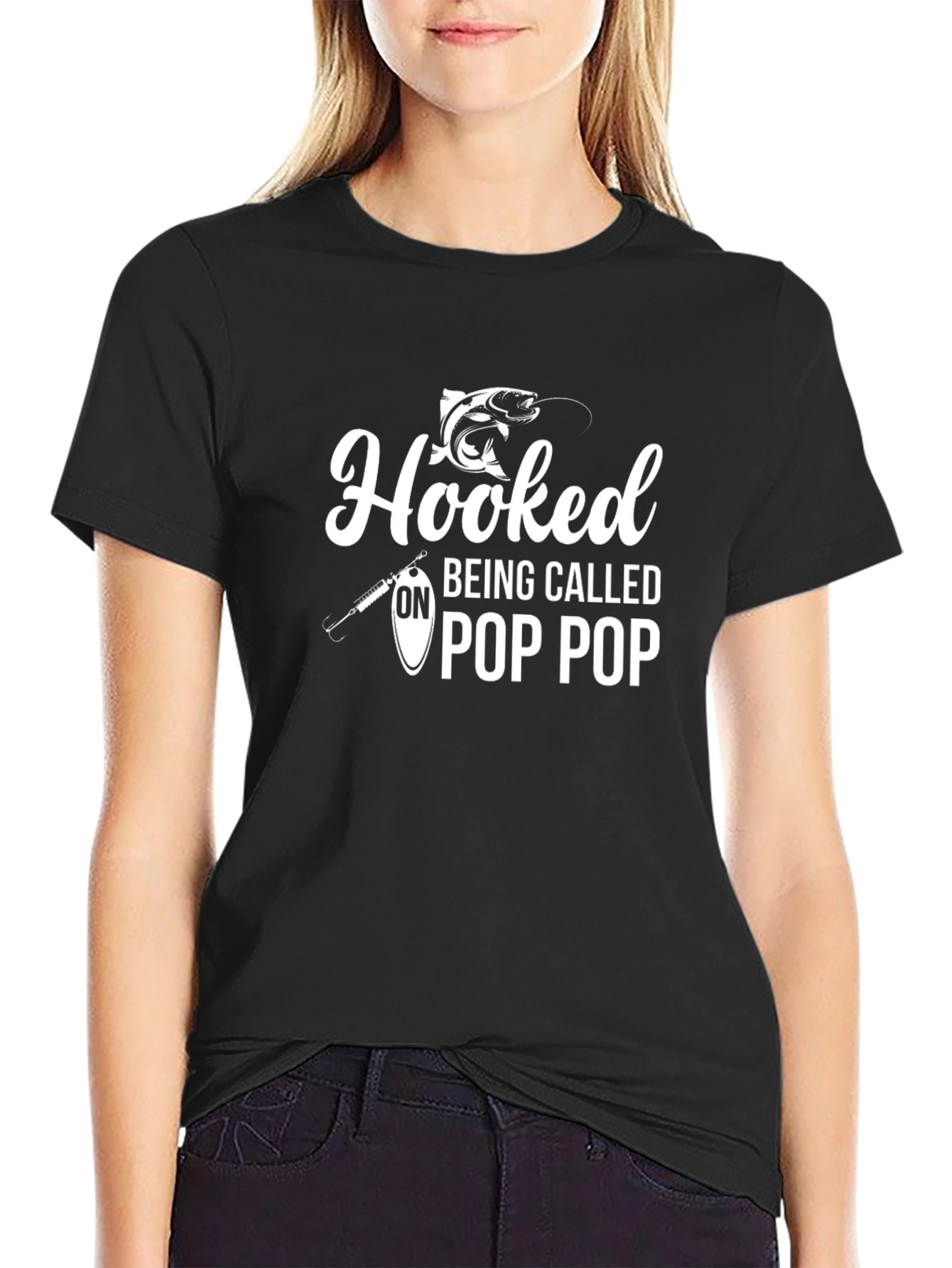 Hooked on Pop Pop Fishing T-Shirt
