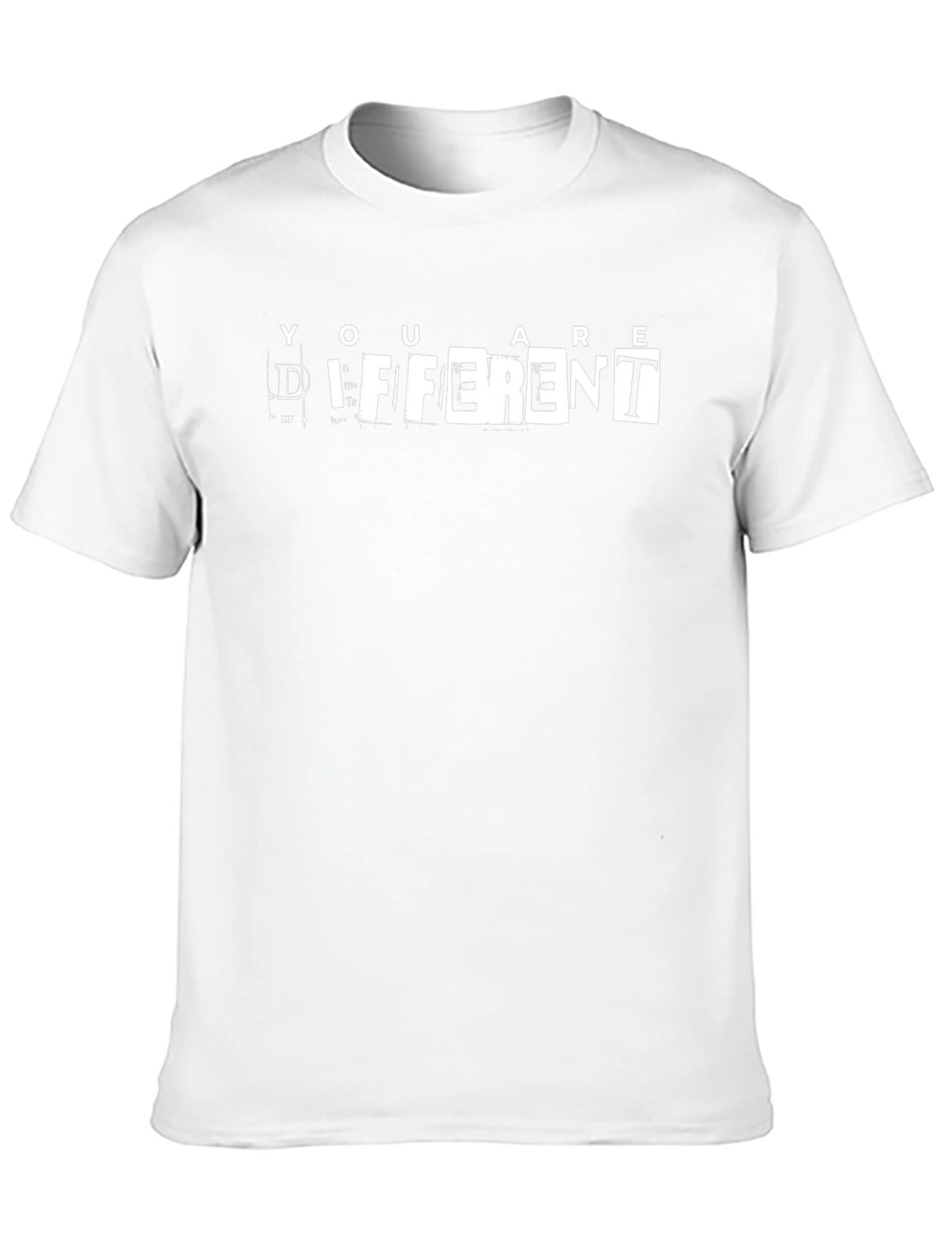 Unique You are Different Graphic Black T-Shirt