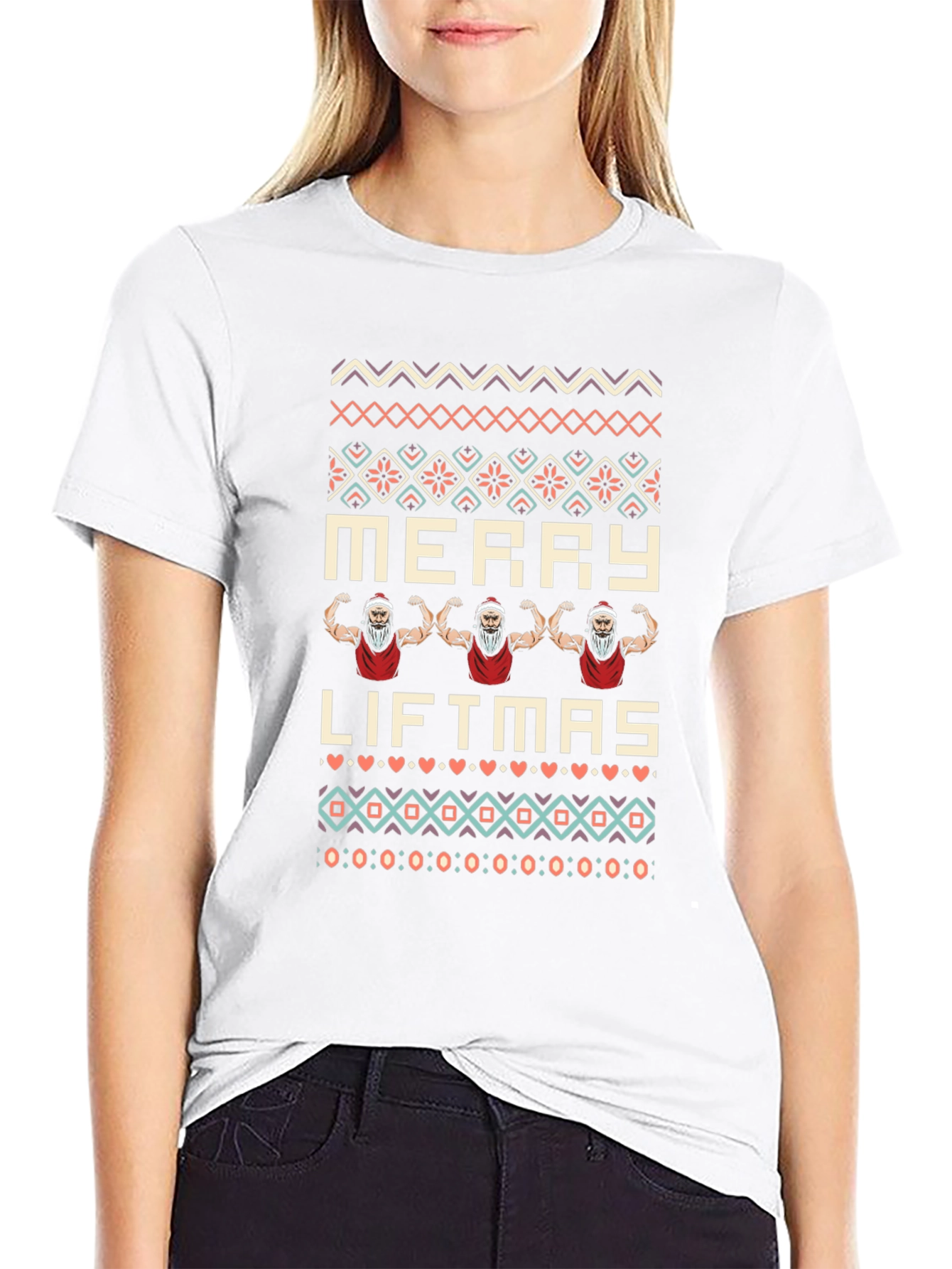 Merry Liftmas Santa T-Shirt | Christmas Gym Tee