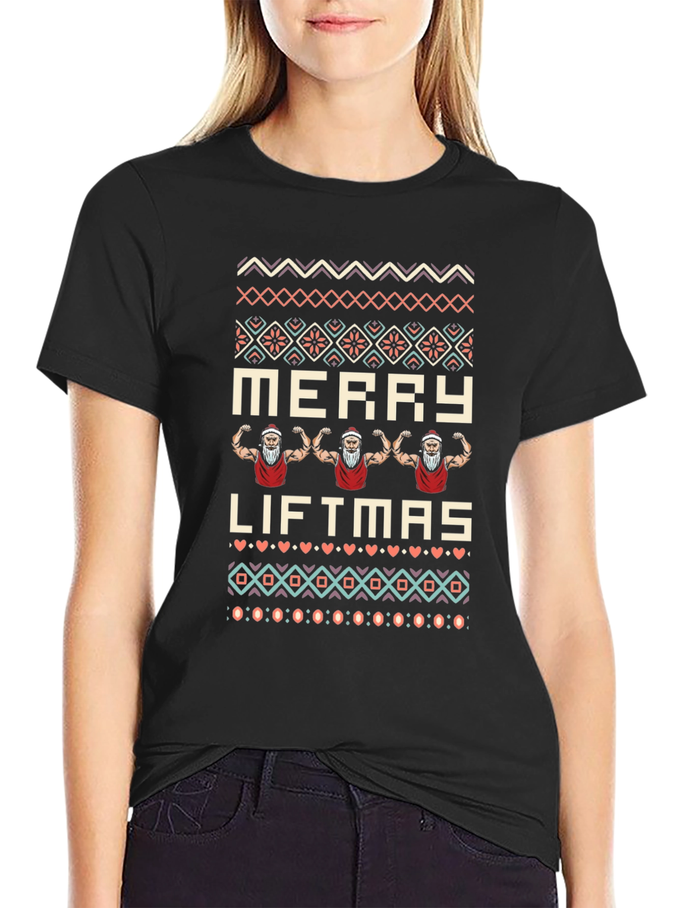 Merry Liftmas Santa T-Shirt | Christmas Gym Tee