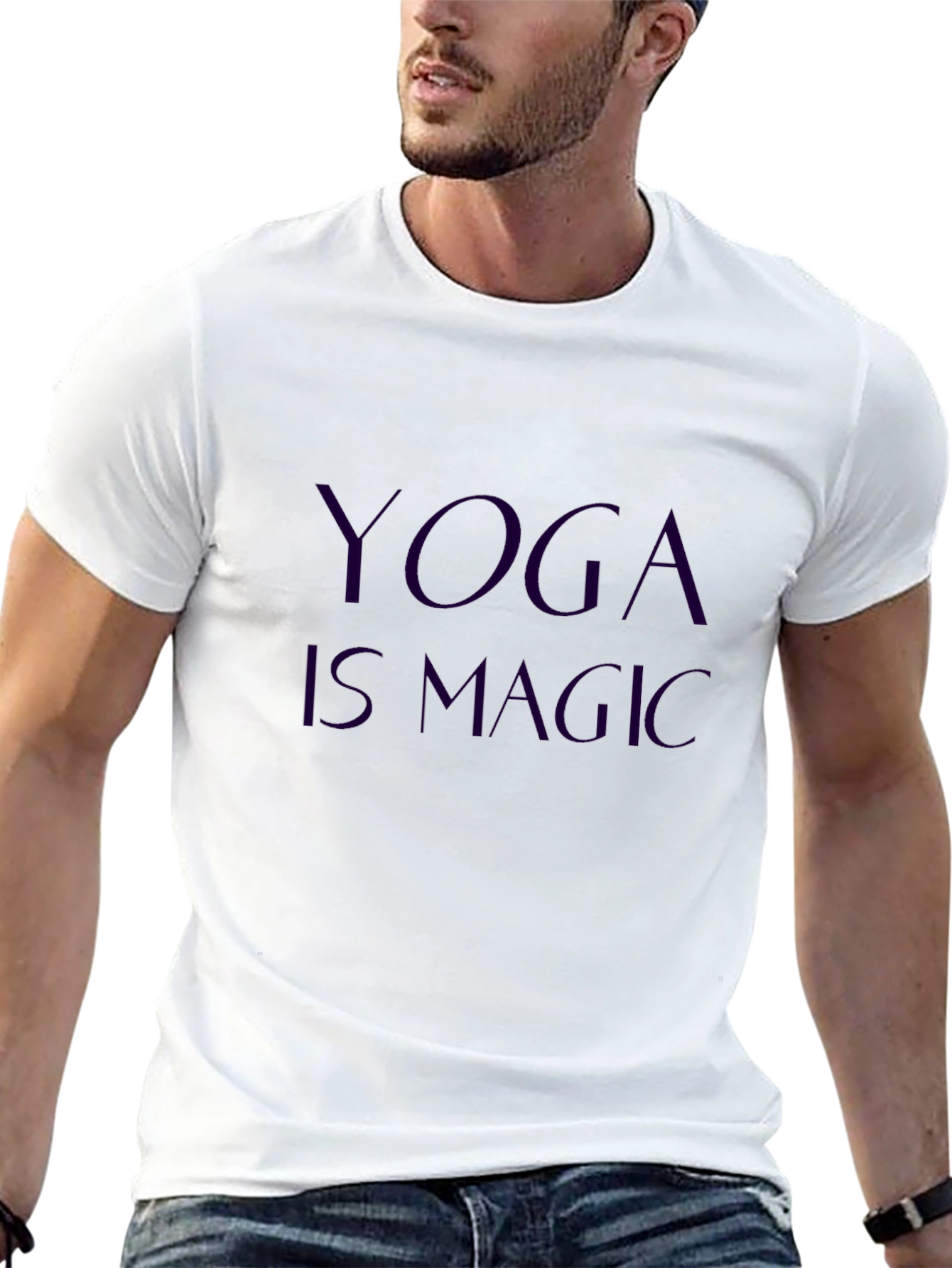 Yoga Is Magic Black Cotton Tee