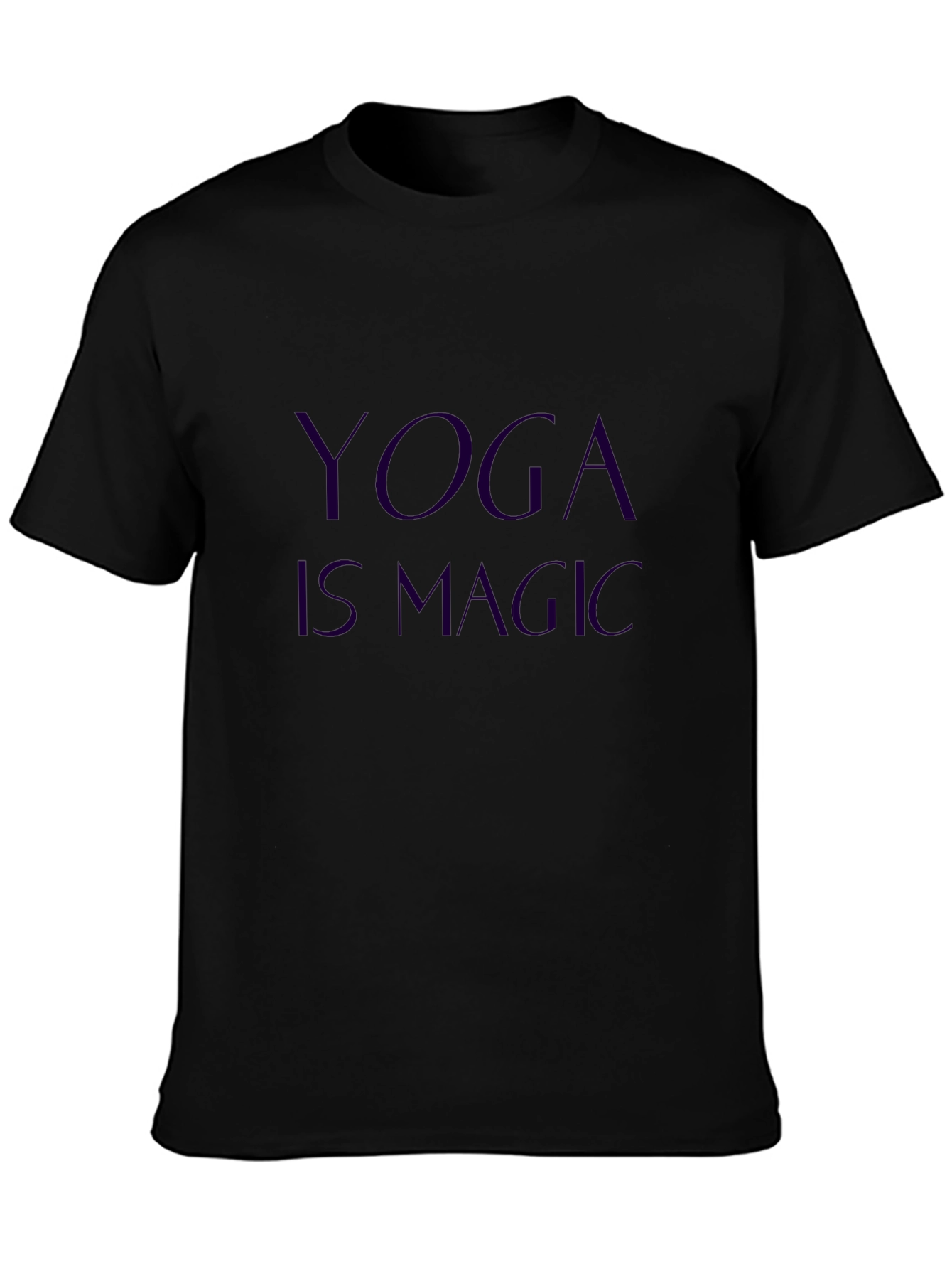Yoga Is Magic Black Cotton Tee