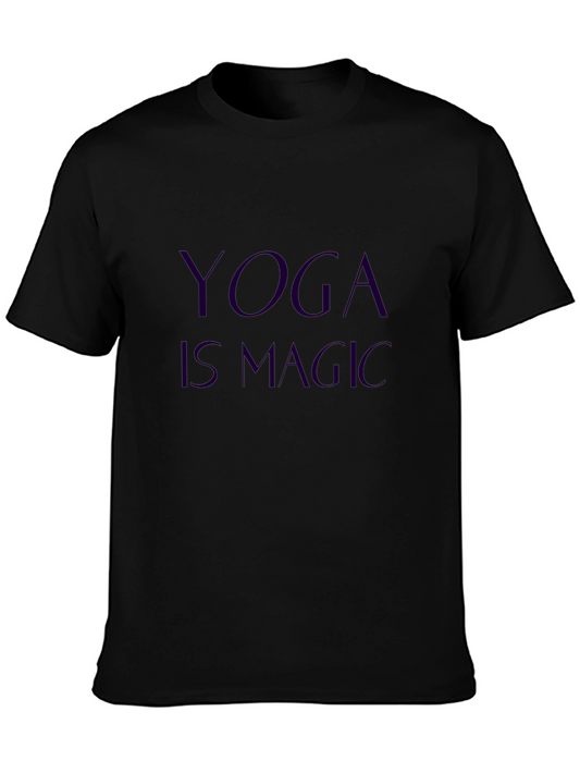 Yoga Is Magic Black Cotton Tee