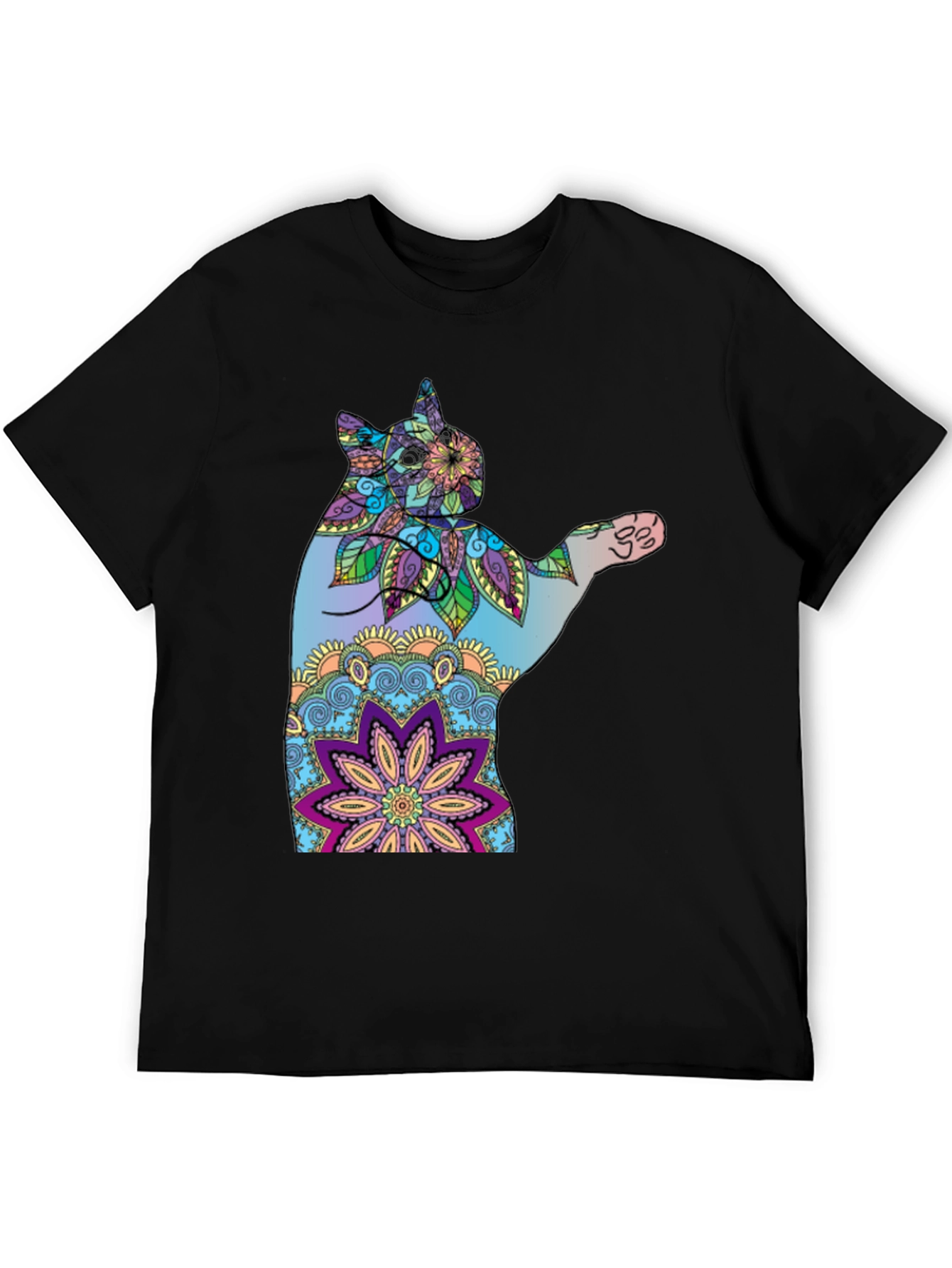 Colorful Cat Mandala T-Shirt