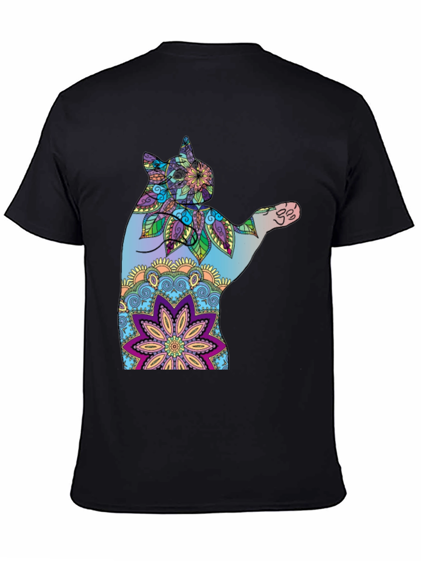 Colorful Cat Mandala T-Shirt