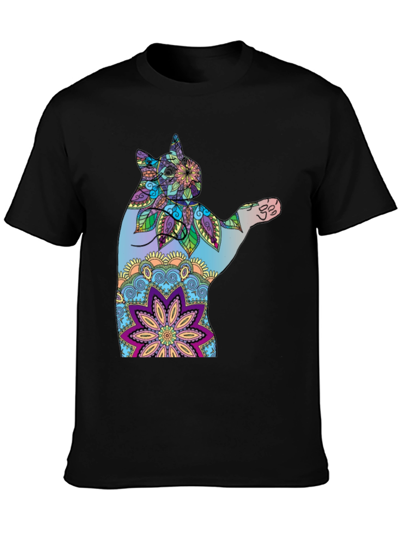 Colorful Cat Mandala T-Shirt